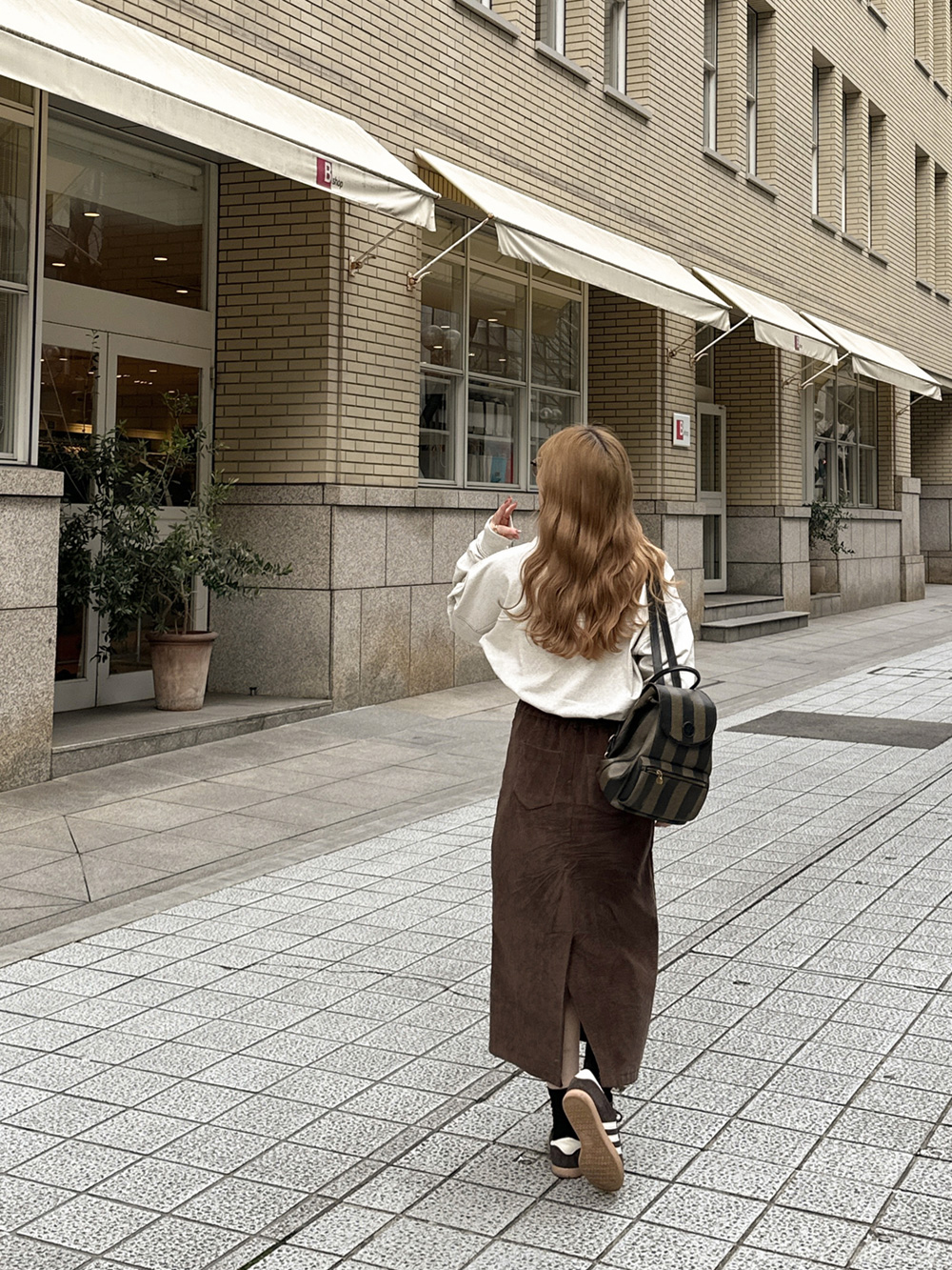 バックゴムコーデュロイIラインスカート | 詳細画像11