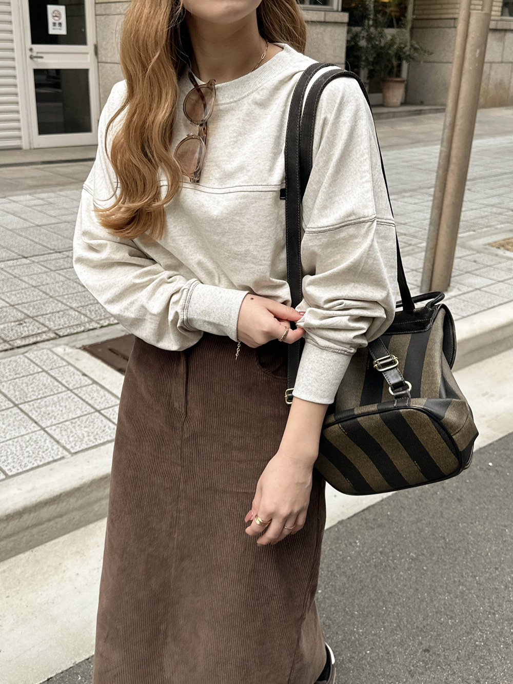 バックゴムコーデュロイIラインスカート | 詳細画像14