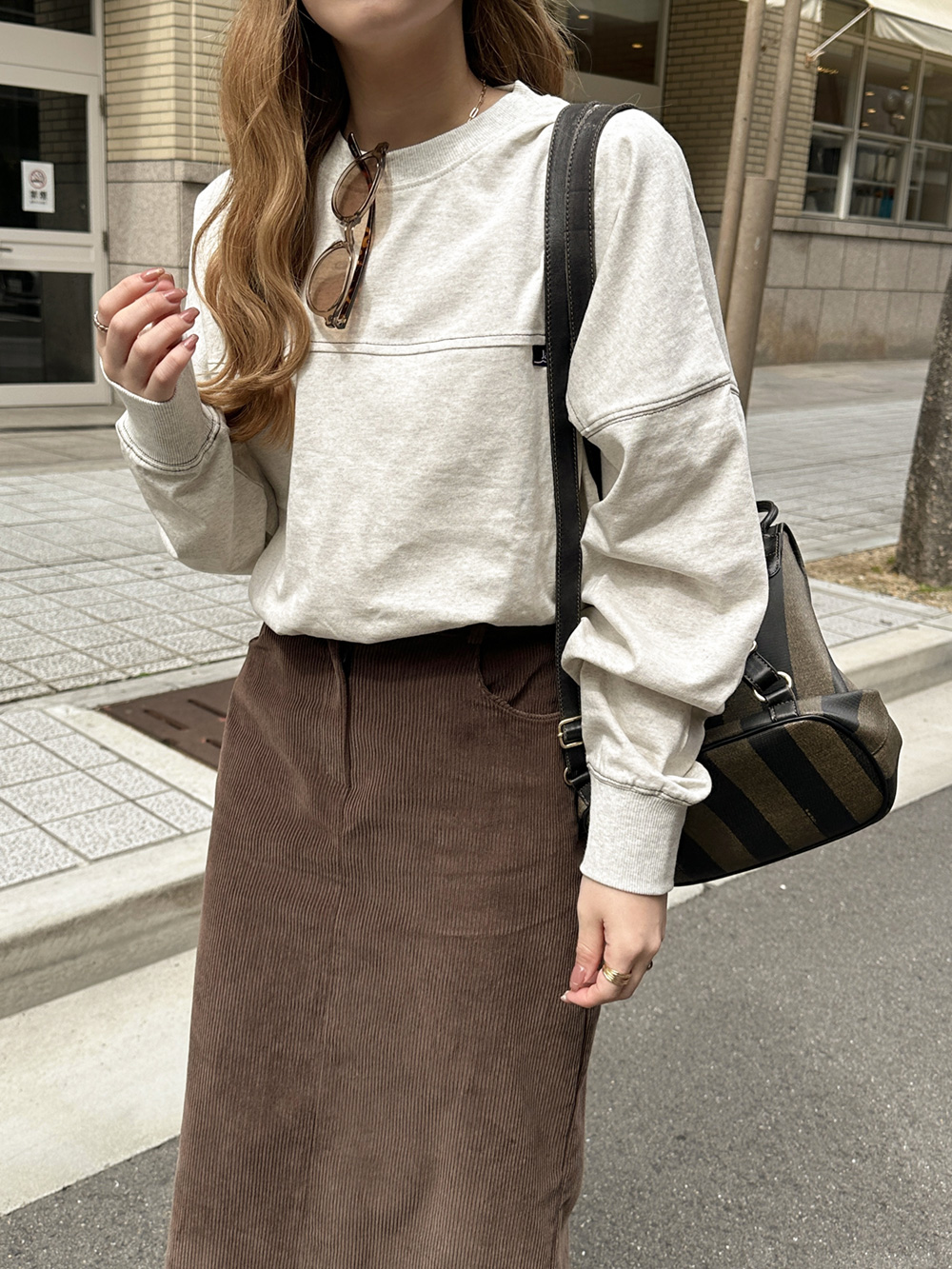 バックゴムコーデュロイIラインスカート | 詳細画像17