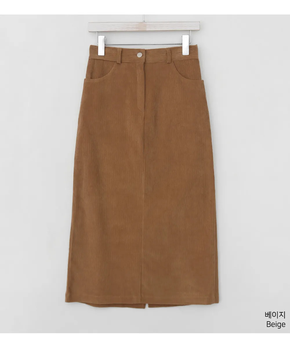 バックゴムコーデュロイIラインスカート | 詳細画像21