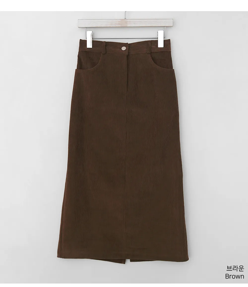 バックゴムコーデュロイIラインスカート | 詳細画像23