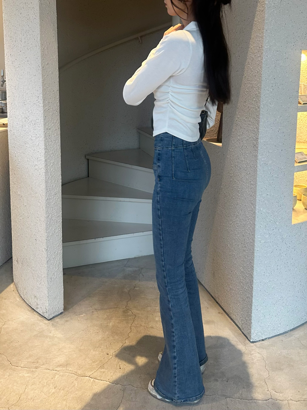 スキッパーシャーリングクロップドTシャツ | 詳細画像6