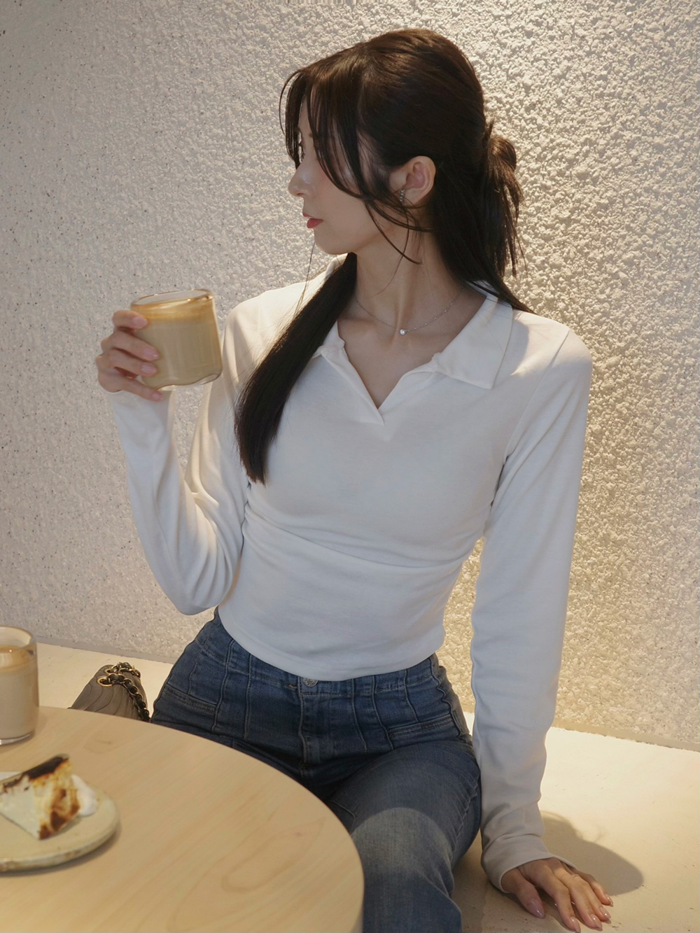スキッパーシャーリングクロップドTシャツ | 詳細画像8