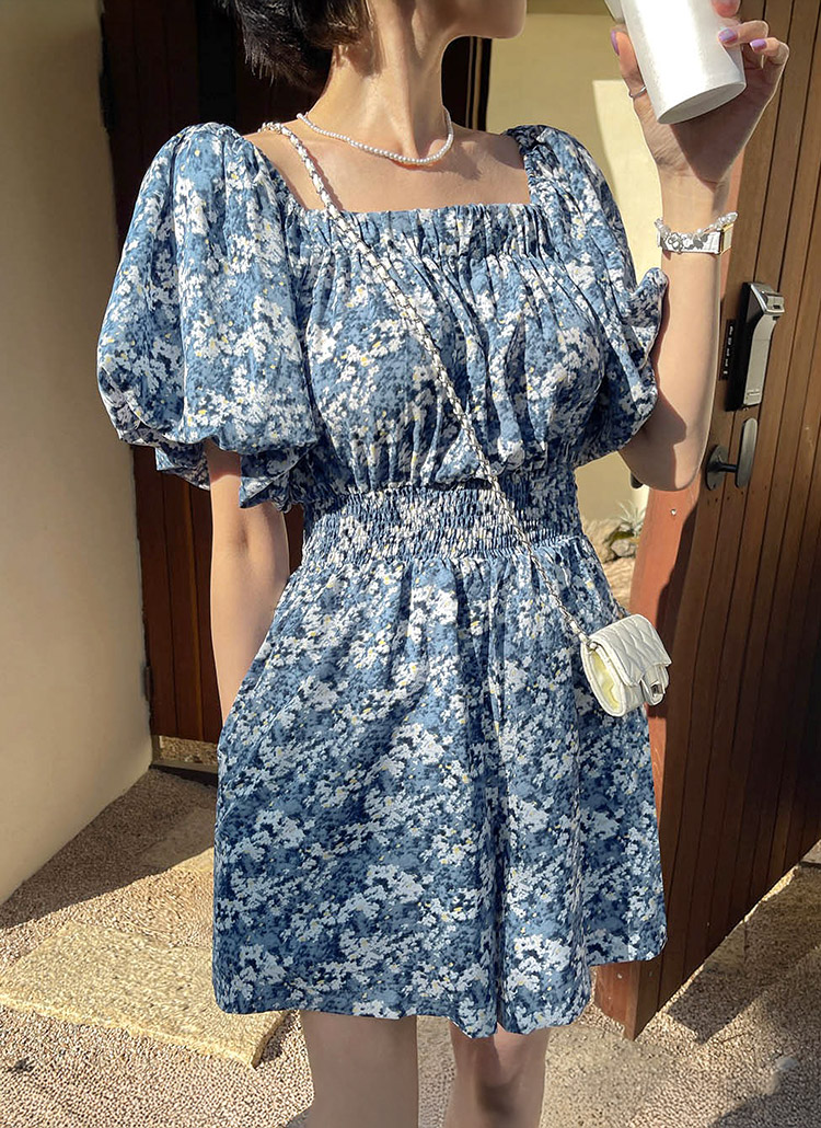 オールインワン ショートパンツ Vネック 花柄 半袖 フリル オールインワン パンツ レディース ショート丈 ミニ丈 半袖