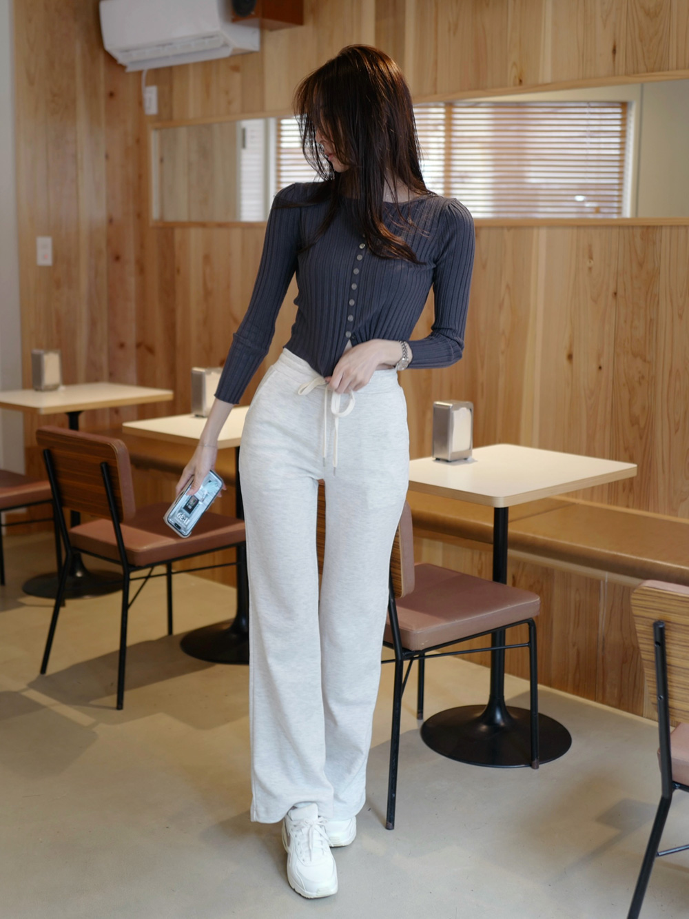 2TYPEドロストスリムフレアパンツ | 詳細画像5