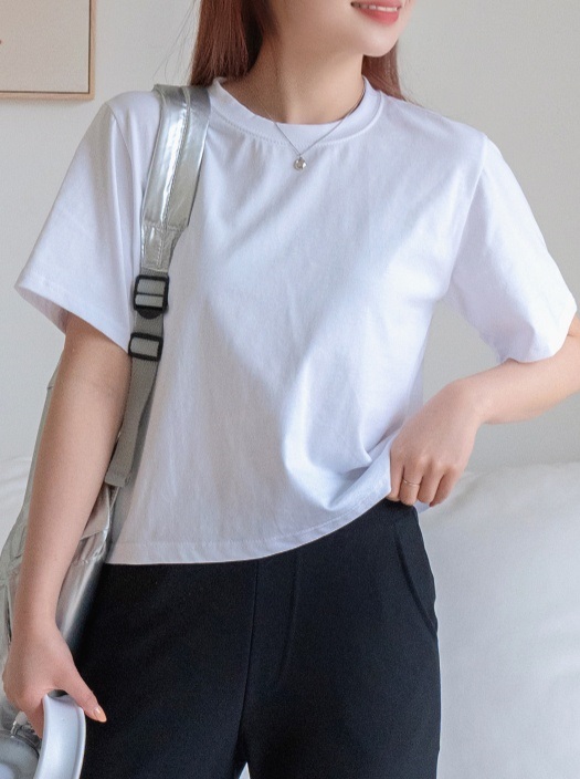 コットンクロップド半袖Tシャツ | 詳細画像5
