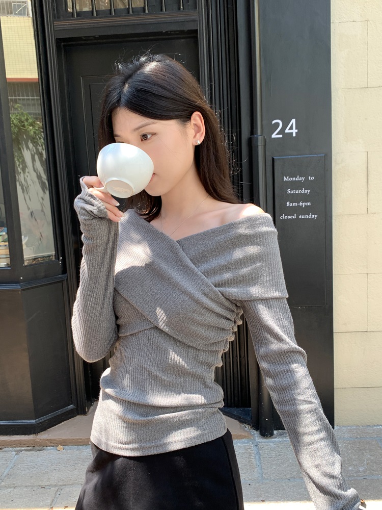 2WAYスリムクロスリブTシャツ | 詳細画像8