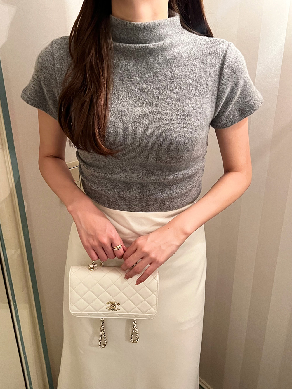 起毛シャーリングモックネック半袖Tシャツ | 詳細画像10
