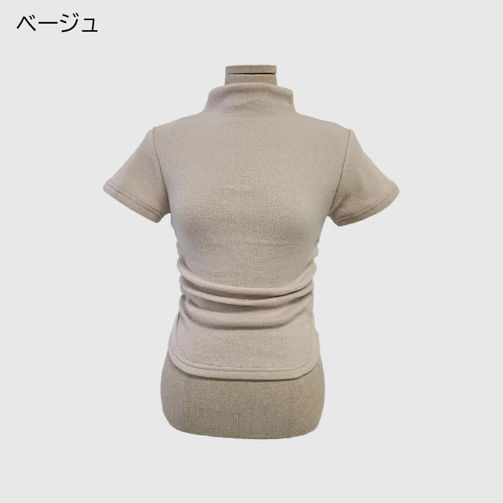 起毛シャーリングモックネック半袖Tシャツ | 詳細画像14