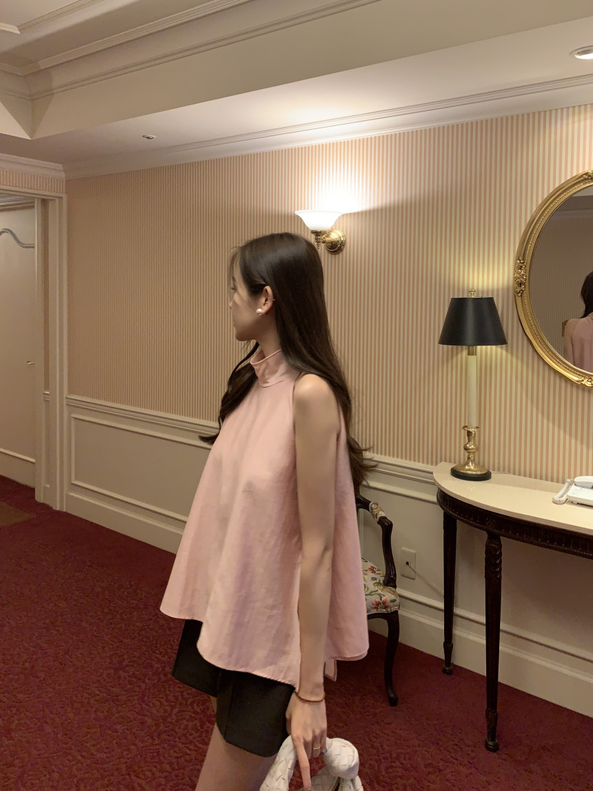 バックスリットリボンハイネックノースリブラウス | 詳細画像15