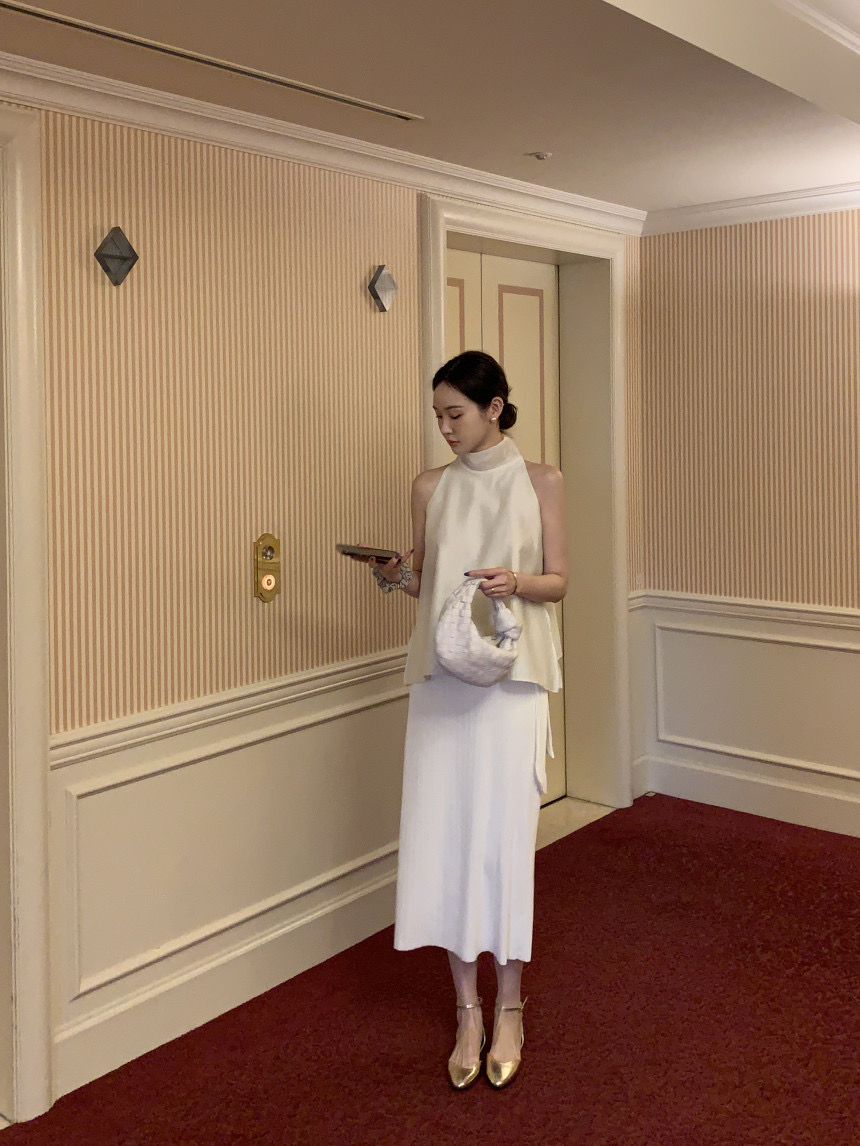 バックスリットリボンハイネックノースリブラウス | 詳細画像20