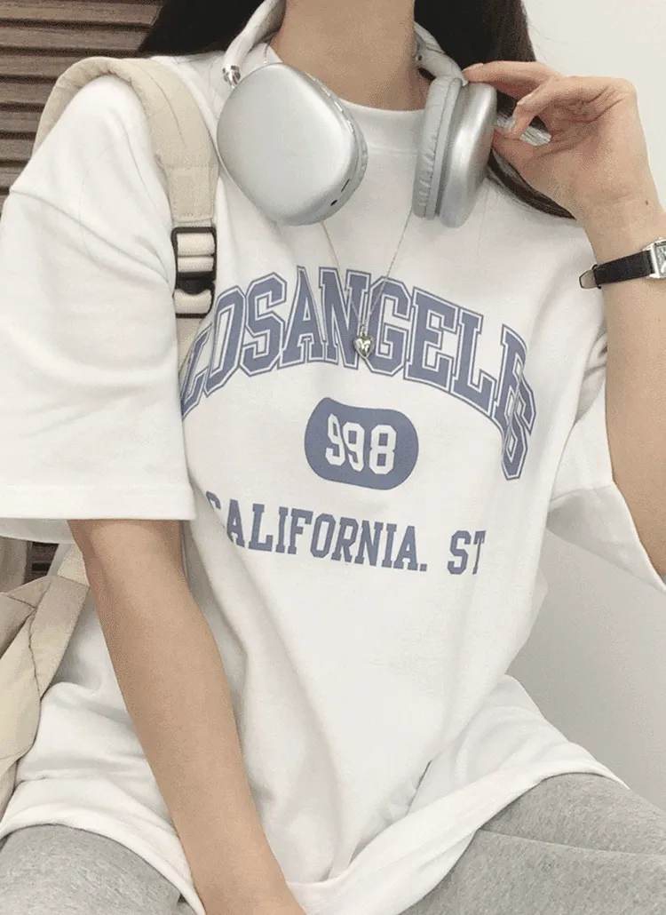 LOSANGELESボクシー半袖Tシャツ | withhuilin | 詳細画像1