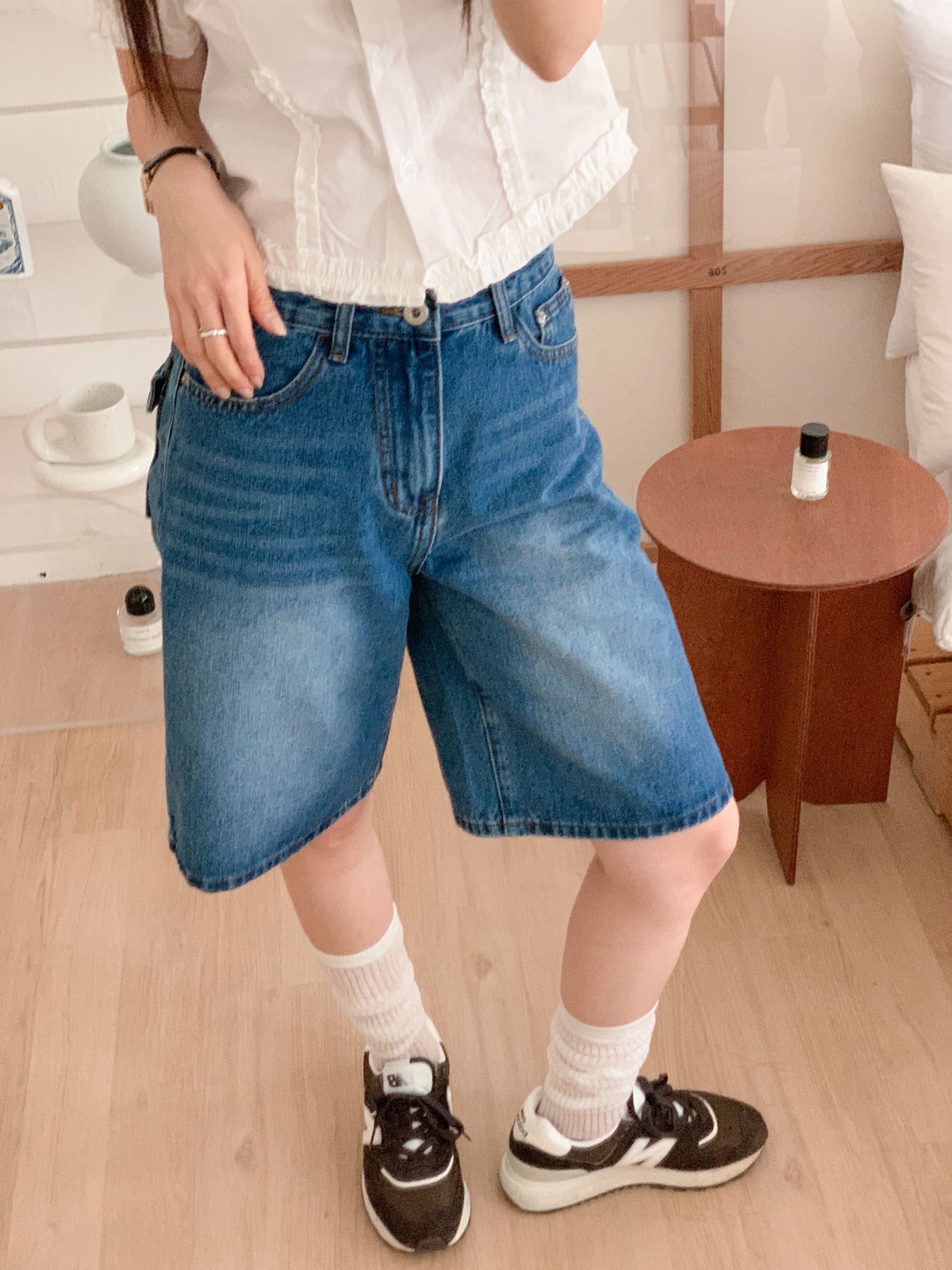 フラップバックポケットハーフデニムパンツ | 詳細画像18