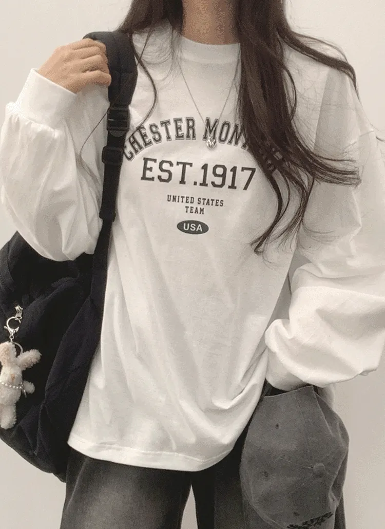 EST.1917ルーズTシャツ | withhuilin | 詳細画像1