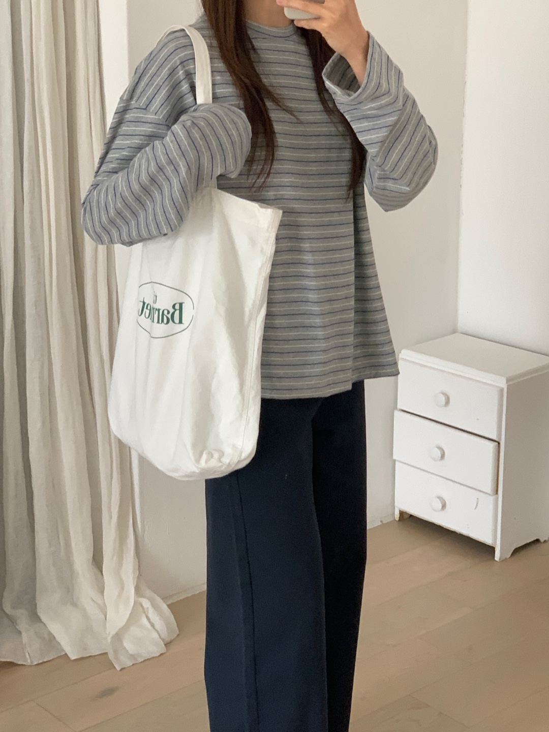 ルーズツートーンボーダーTシャツ | 詳細画像3