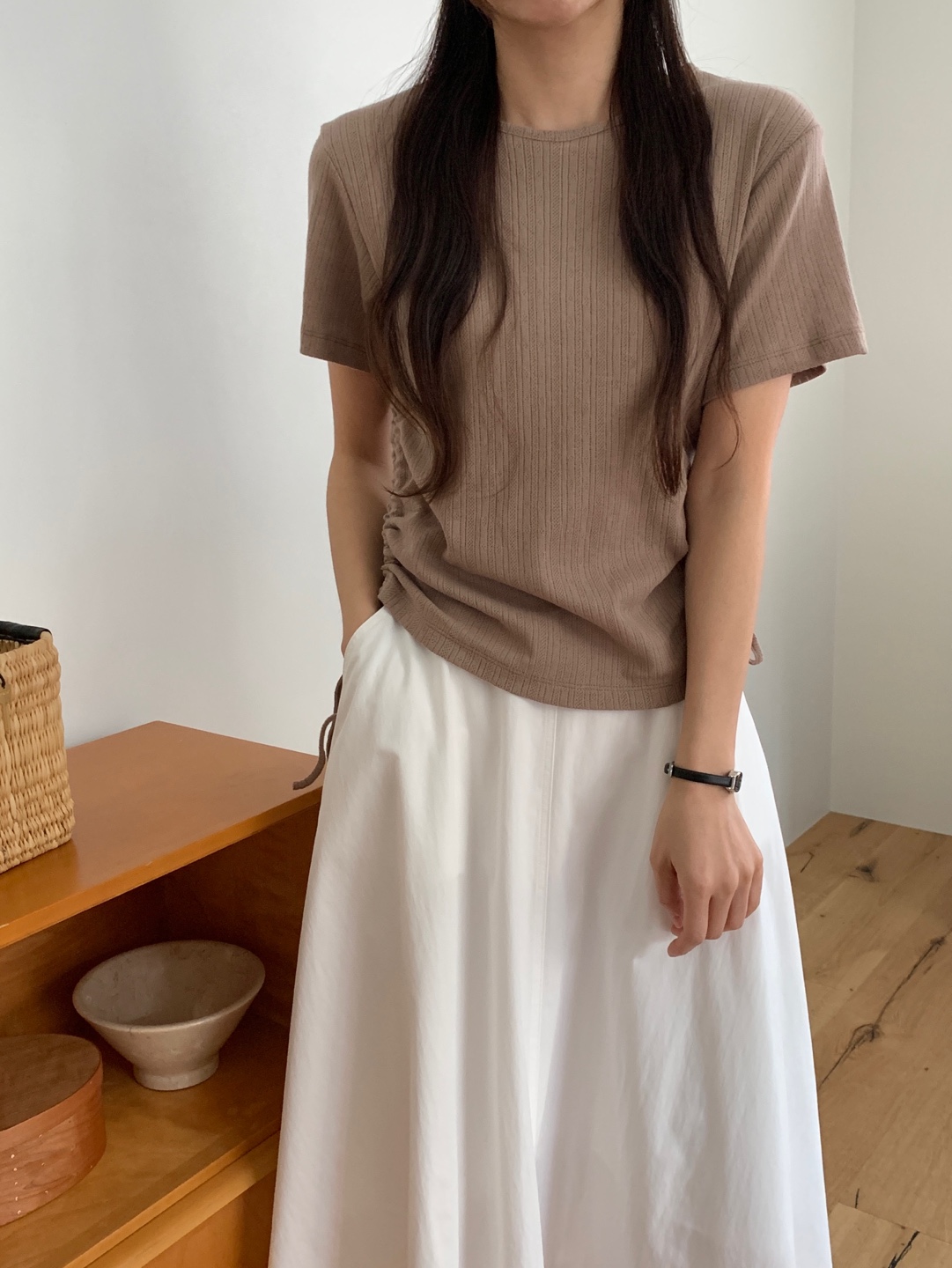 ドロストパンチングリブ半袖Tシャツ | 詳細画像7