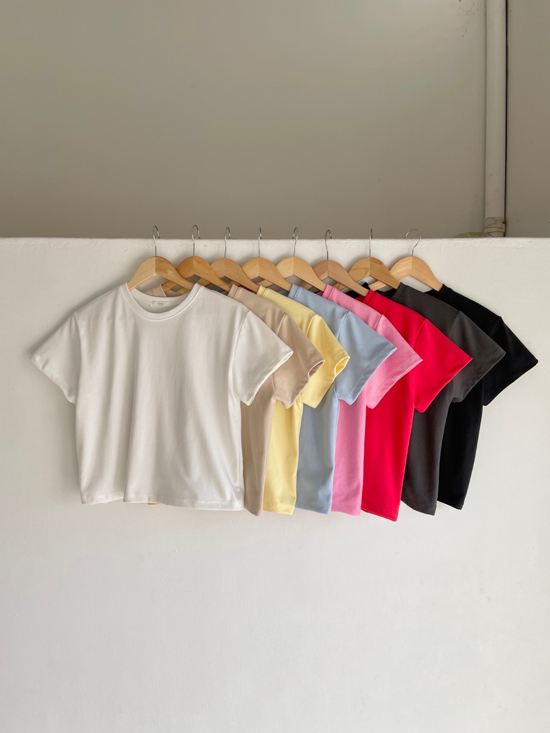 ラウンドネッククロップド半袖Tシャツ | 詳細画像21