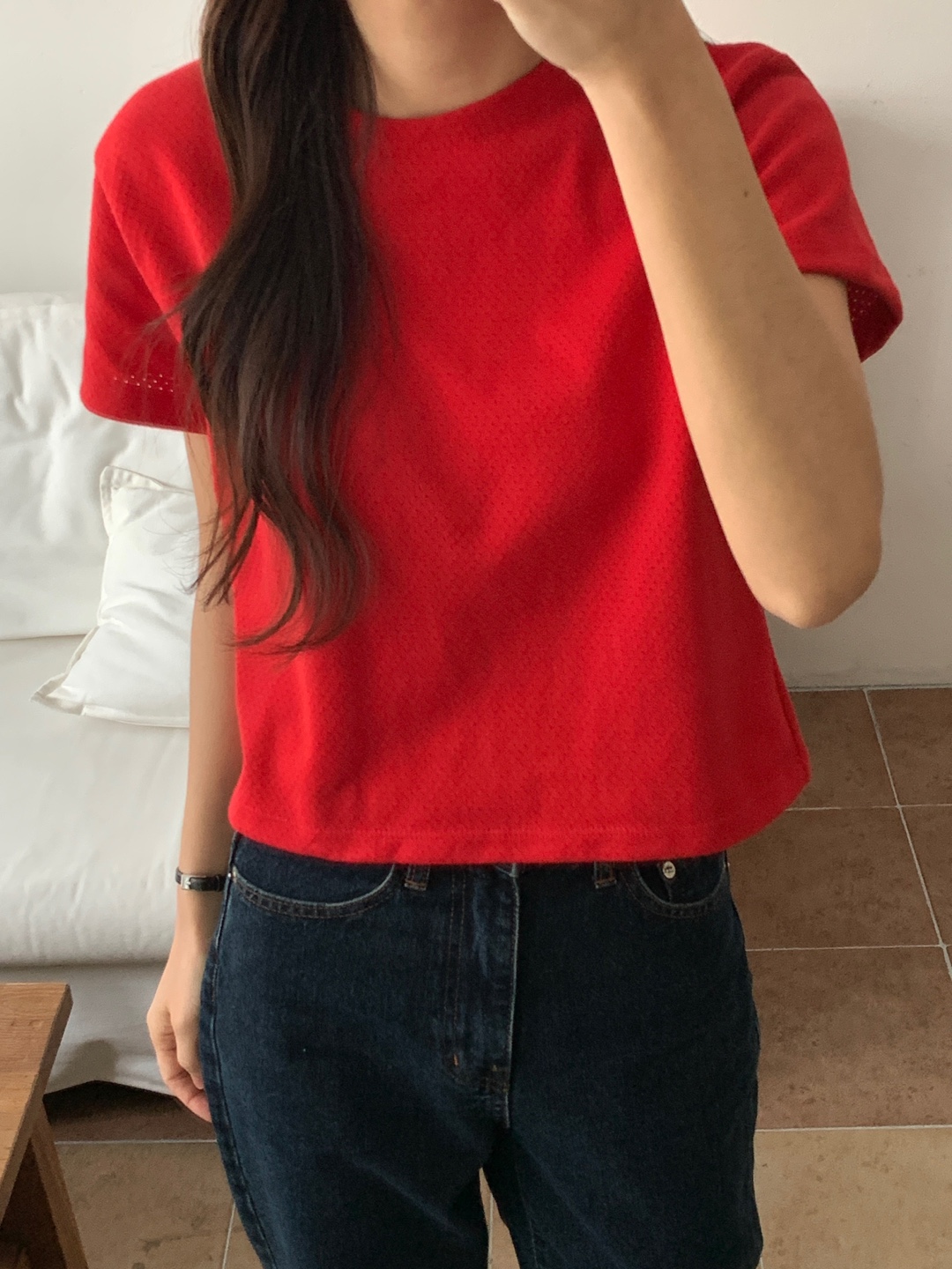 パンチングクロップド半袖Tシャツ | 詳細画像9