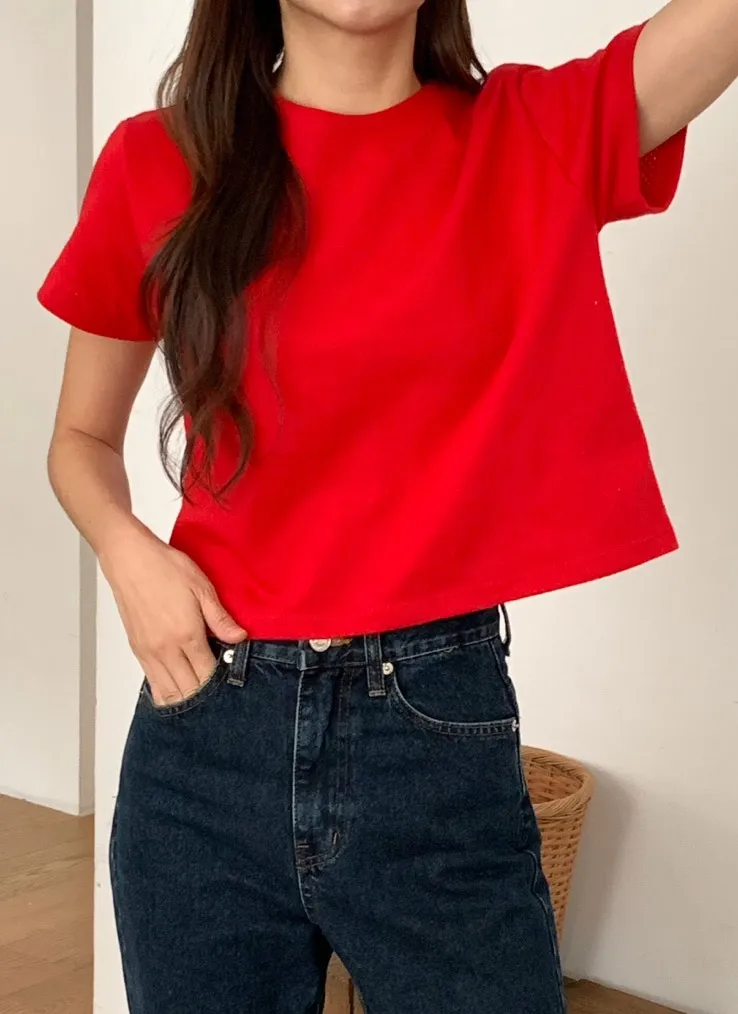 パンチングクロップド半袖Tシャツ | 詳細画像1