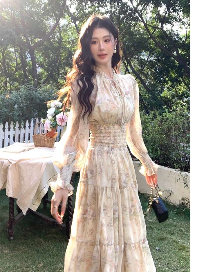 花柄フリルリボンシャーリングティアードワンピース | 詳細画像16