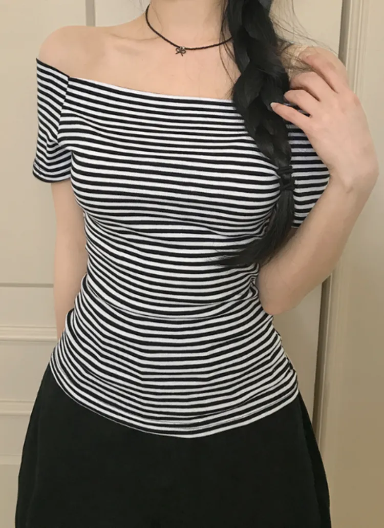 ボーダーオフショル半袖Tシャツ | creamsugar | 詳細画像6