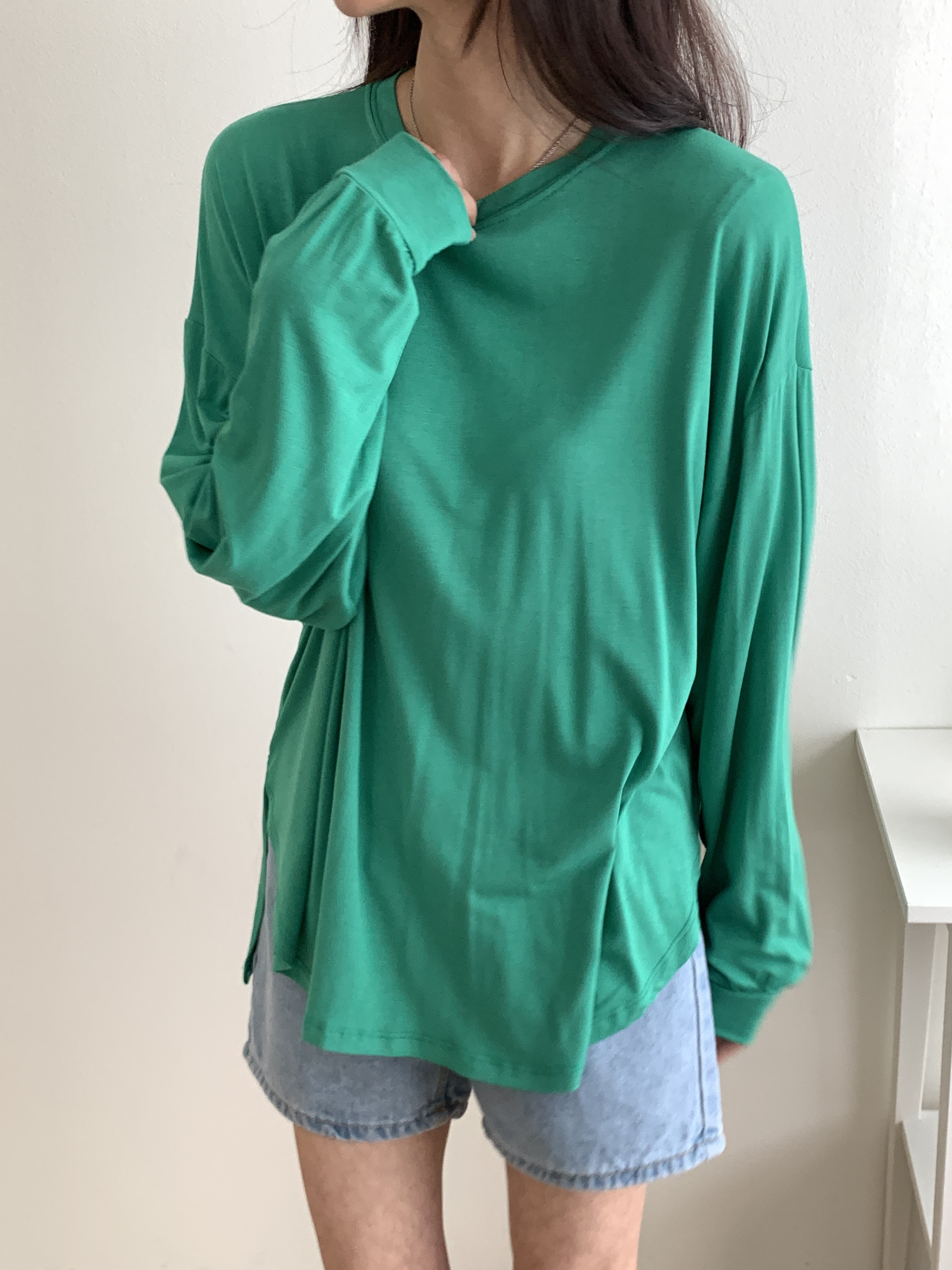 サイドスリットラウンドへムTシャツ | 詳細画像5