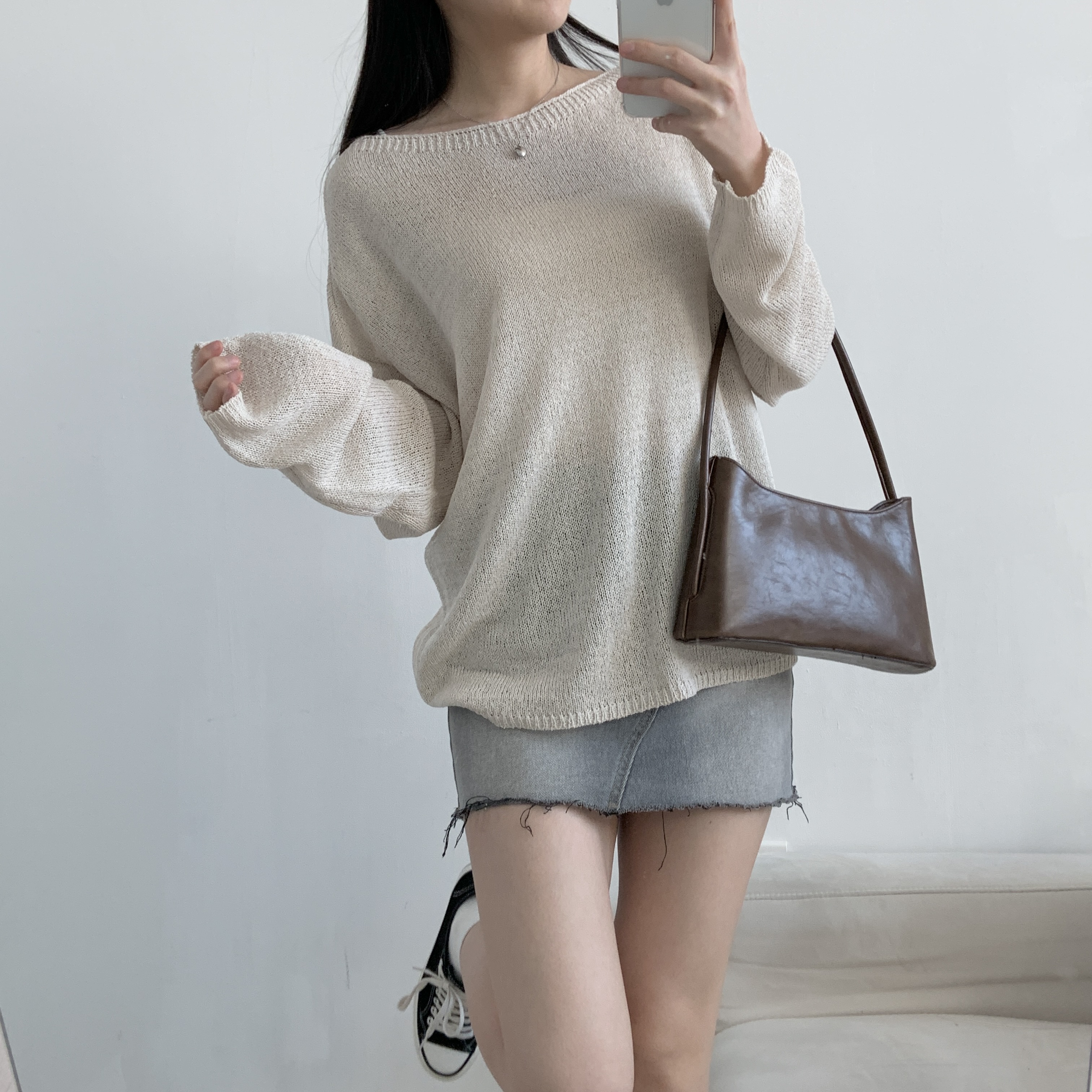 ボートネックルーズシアーニット | 詳細画像9