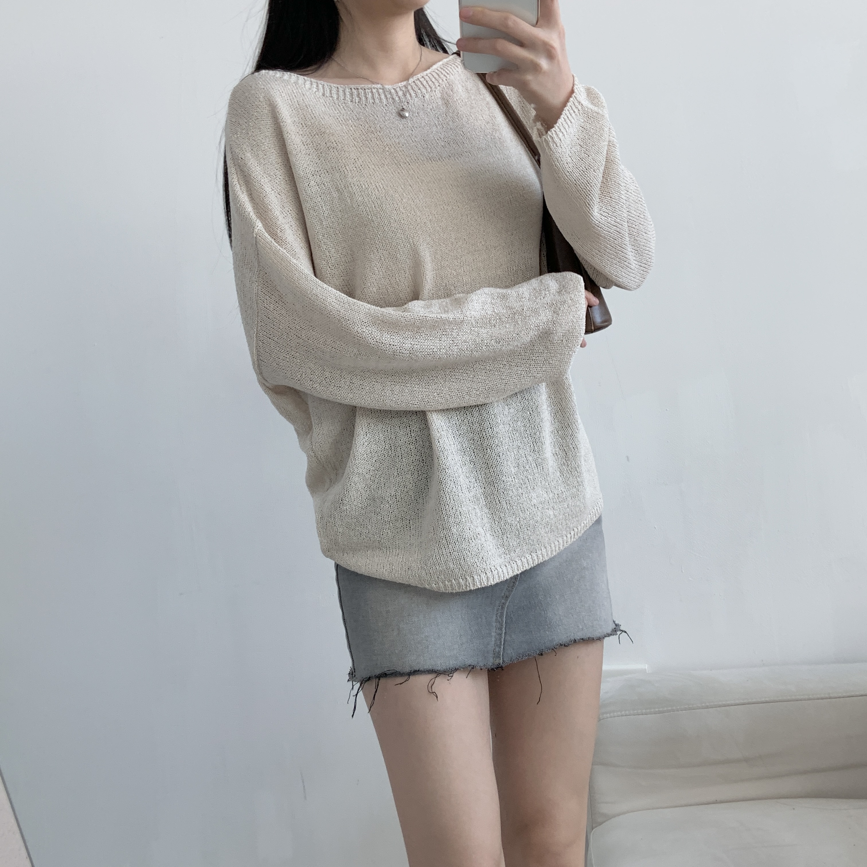 ボートネックルーズシアーニット | 詳細画像10