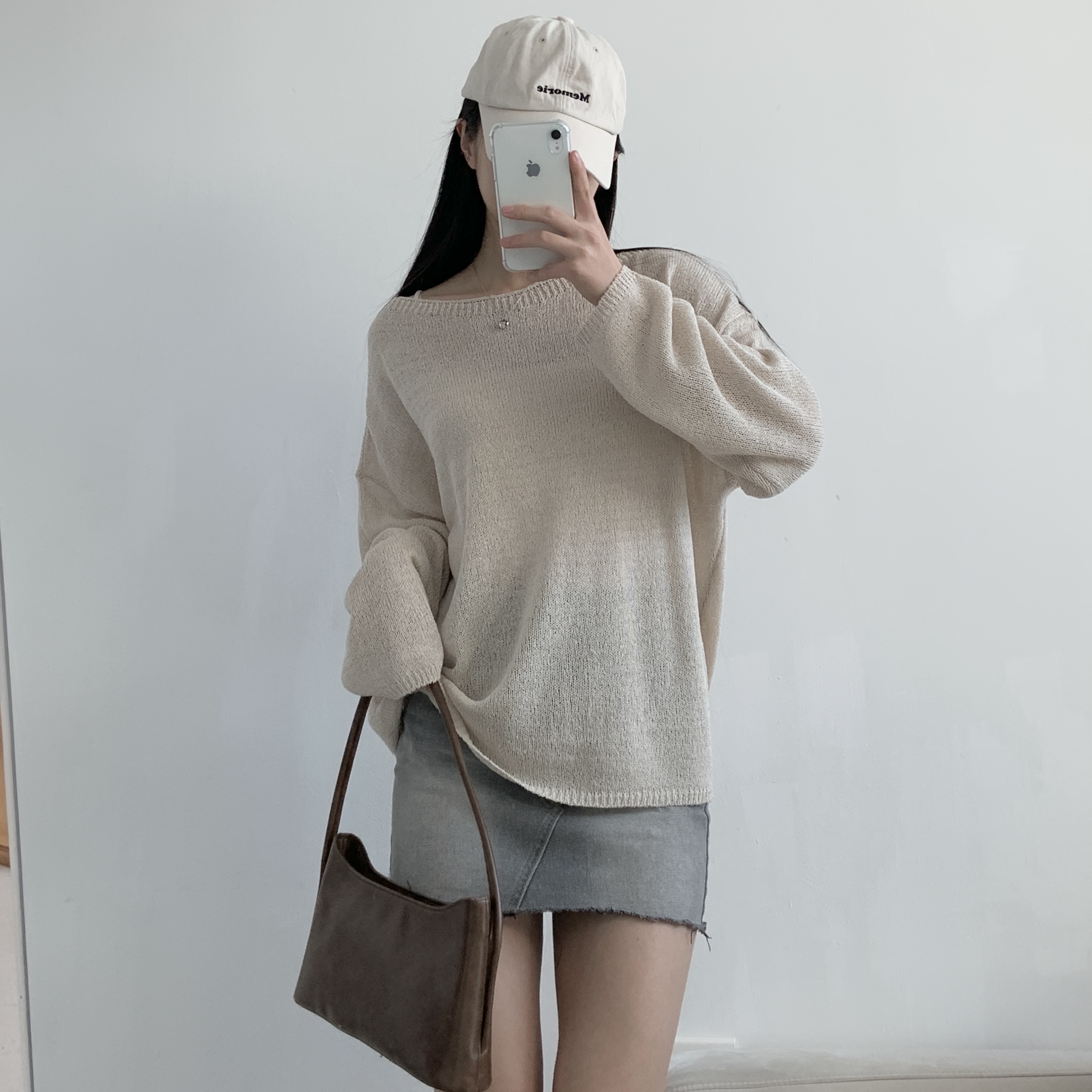 ボートネックルーズシアーニット | 詳細画像12