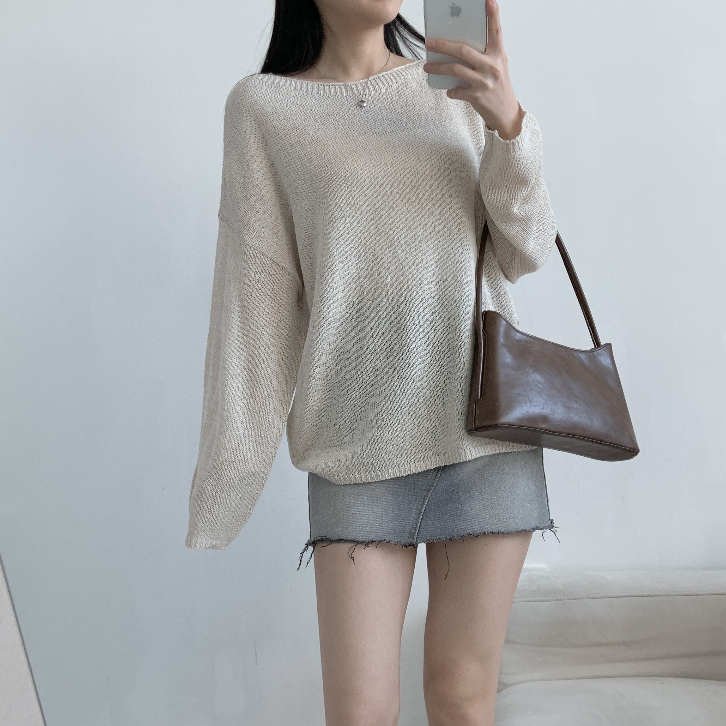 ボートネックルーズシアーニット | 詳細画像13