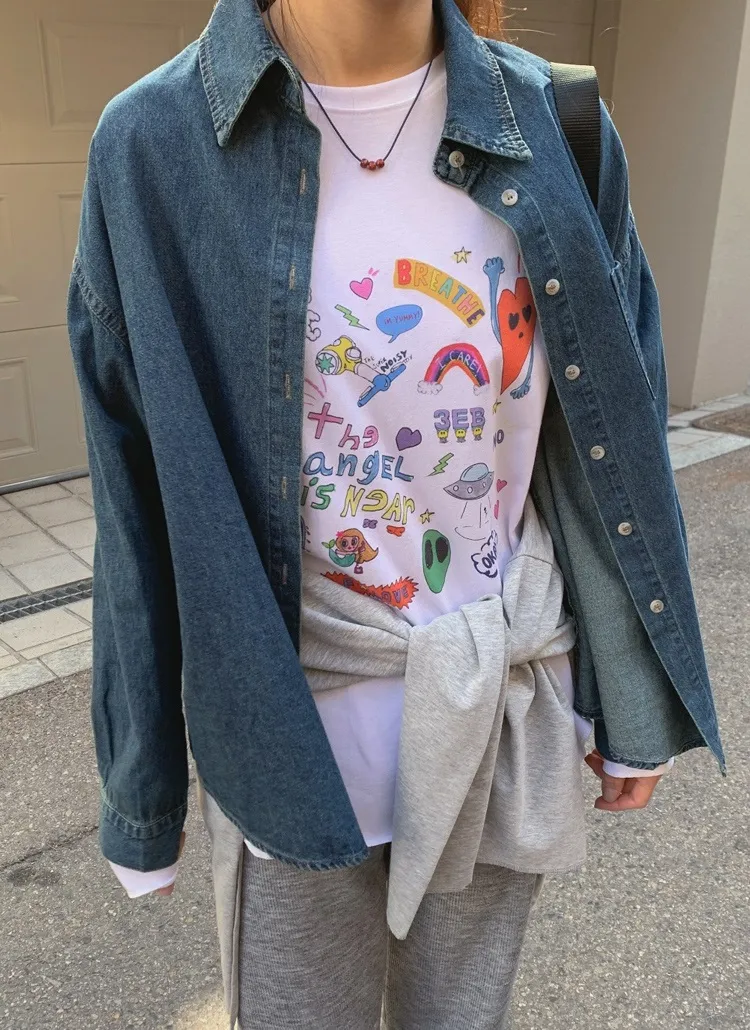 ポケットラウンドヘムデニムシャツ | 詳細画像1