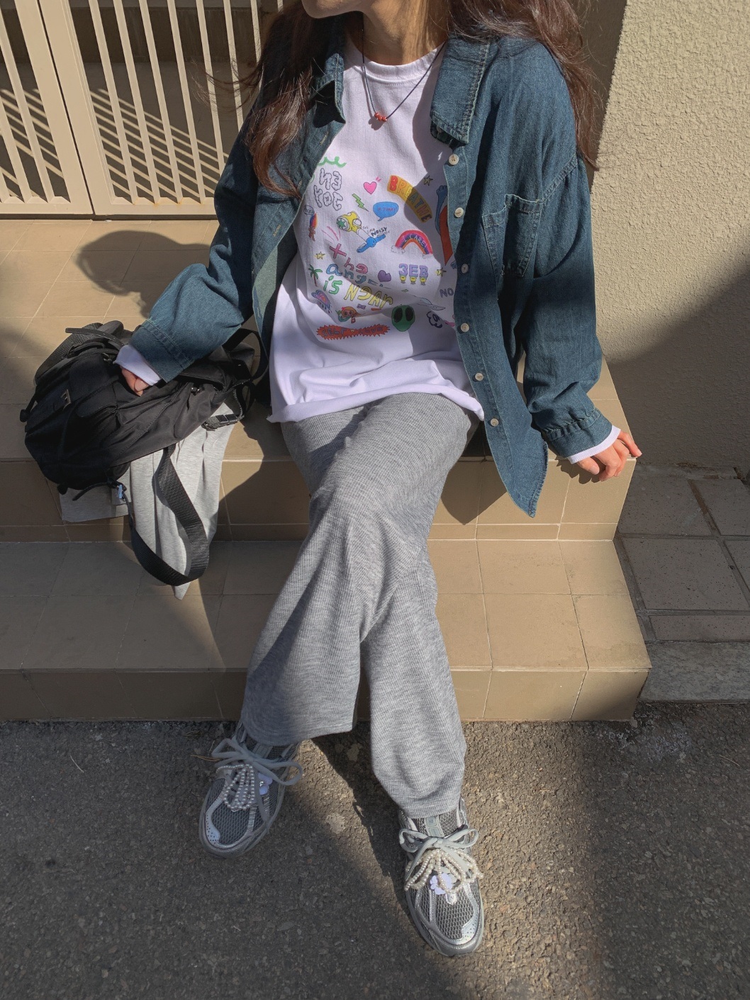 angelプリントスリットボクシーTシャツ | 詳細画像4