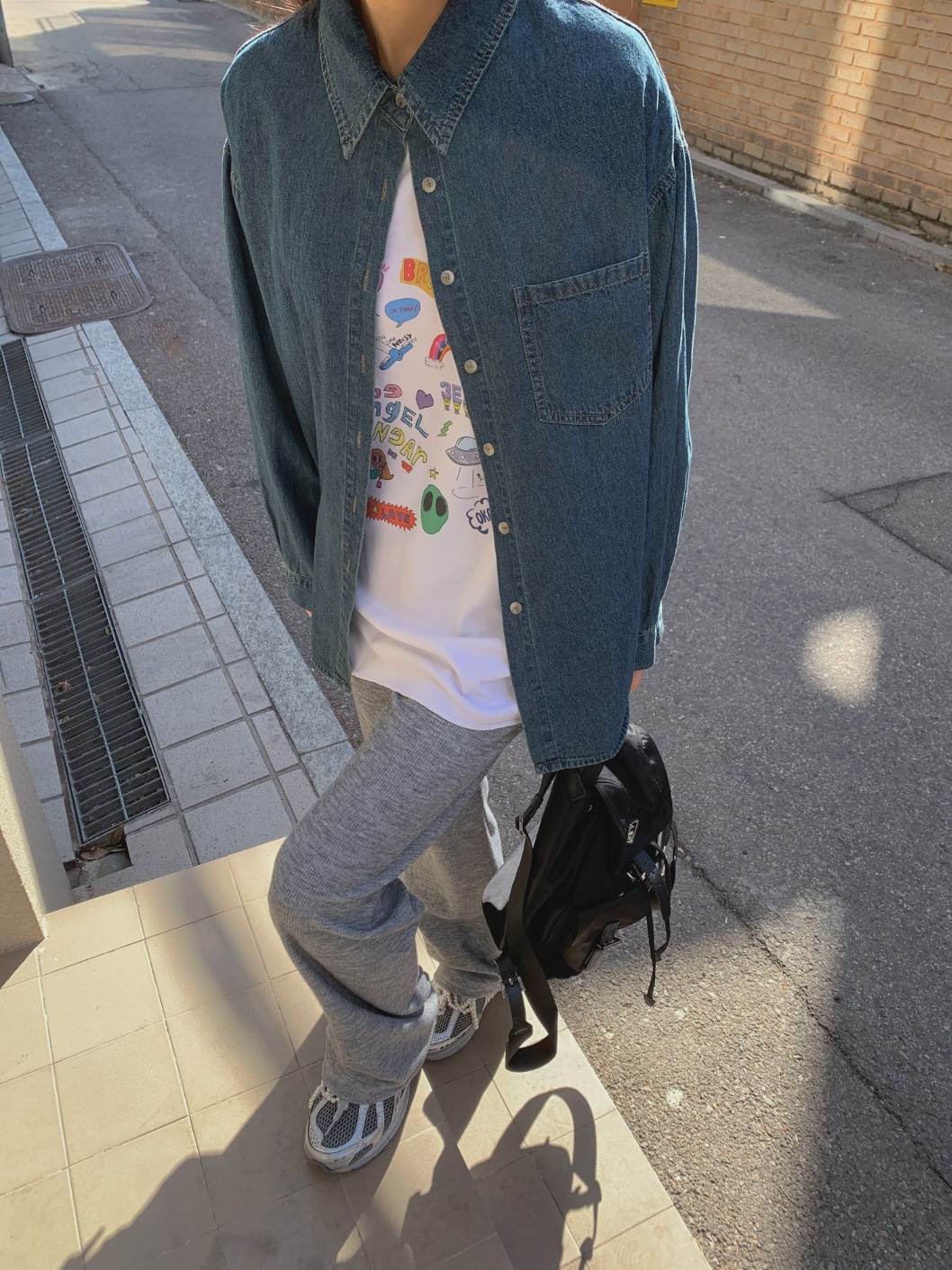 angelプリントスリットボクシーTシャツ | 詳細画像7