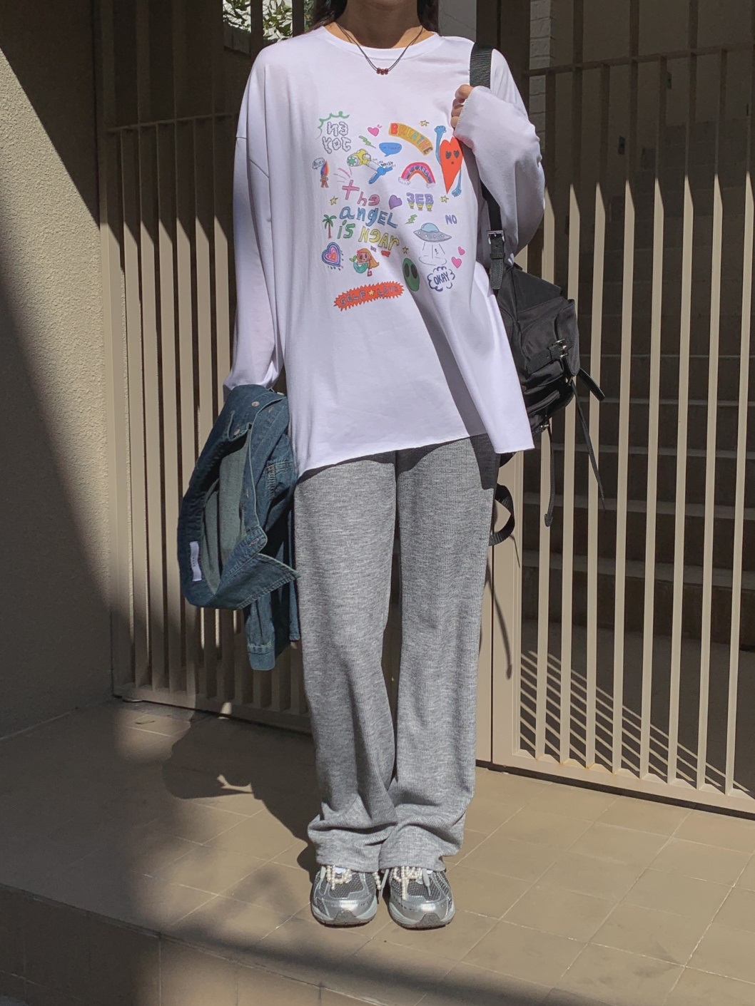 angelプリントスリットボクシーTシャツ | 詳細画像10