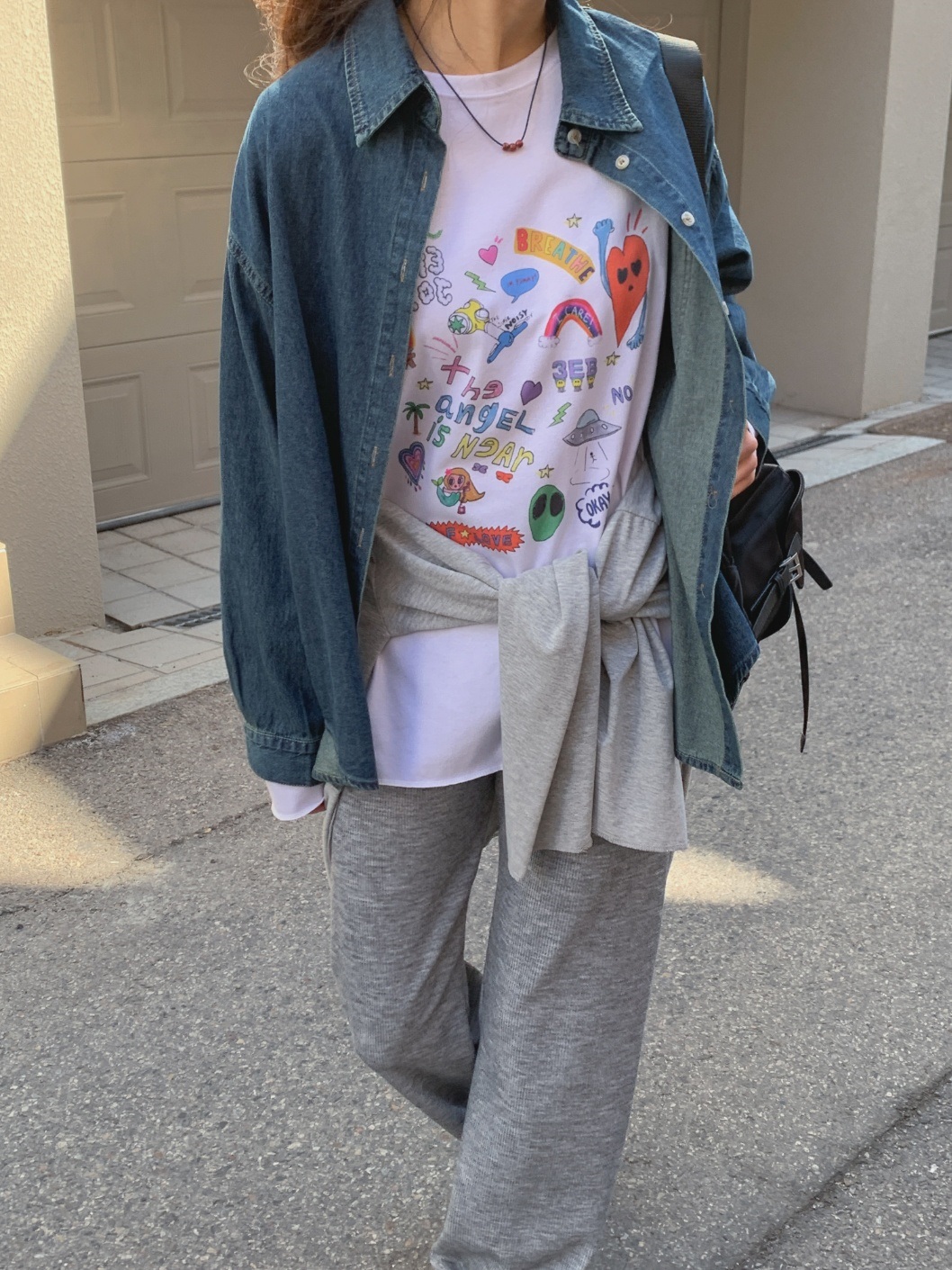 angelプリントスリットボクシーTシャツ | 詳細画像22