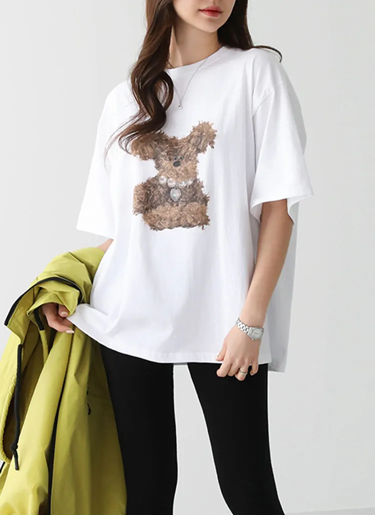 ネックレスプードルボクシー半袖Tシャツ | pippin | 詳細画像1