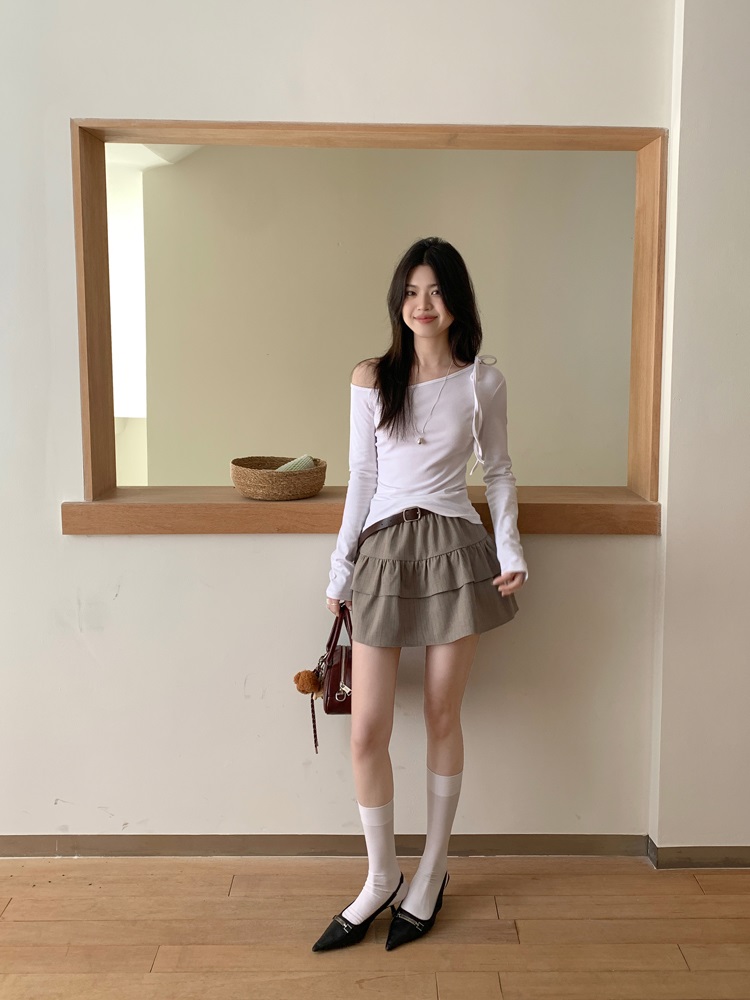 リボンネックワンショルダーTシャツ | 詳細画像9