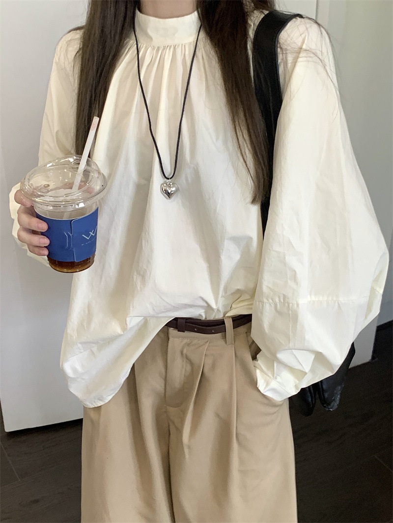 スタンドカラーバックリボンUカットブラウス | 詳細画像16