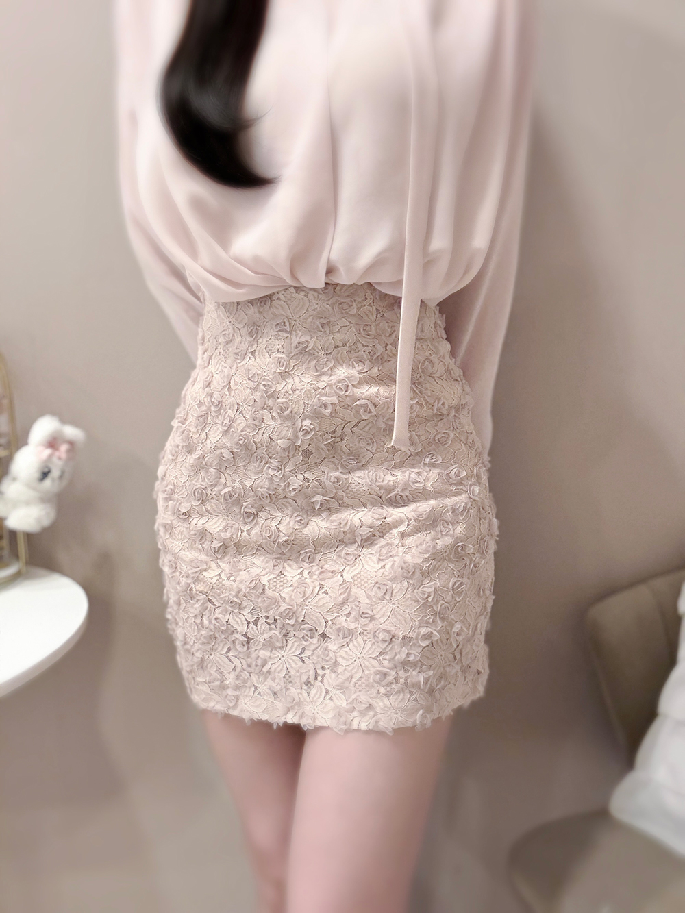 フラワーモチーフミニスカート | 詳細画像3