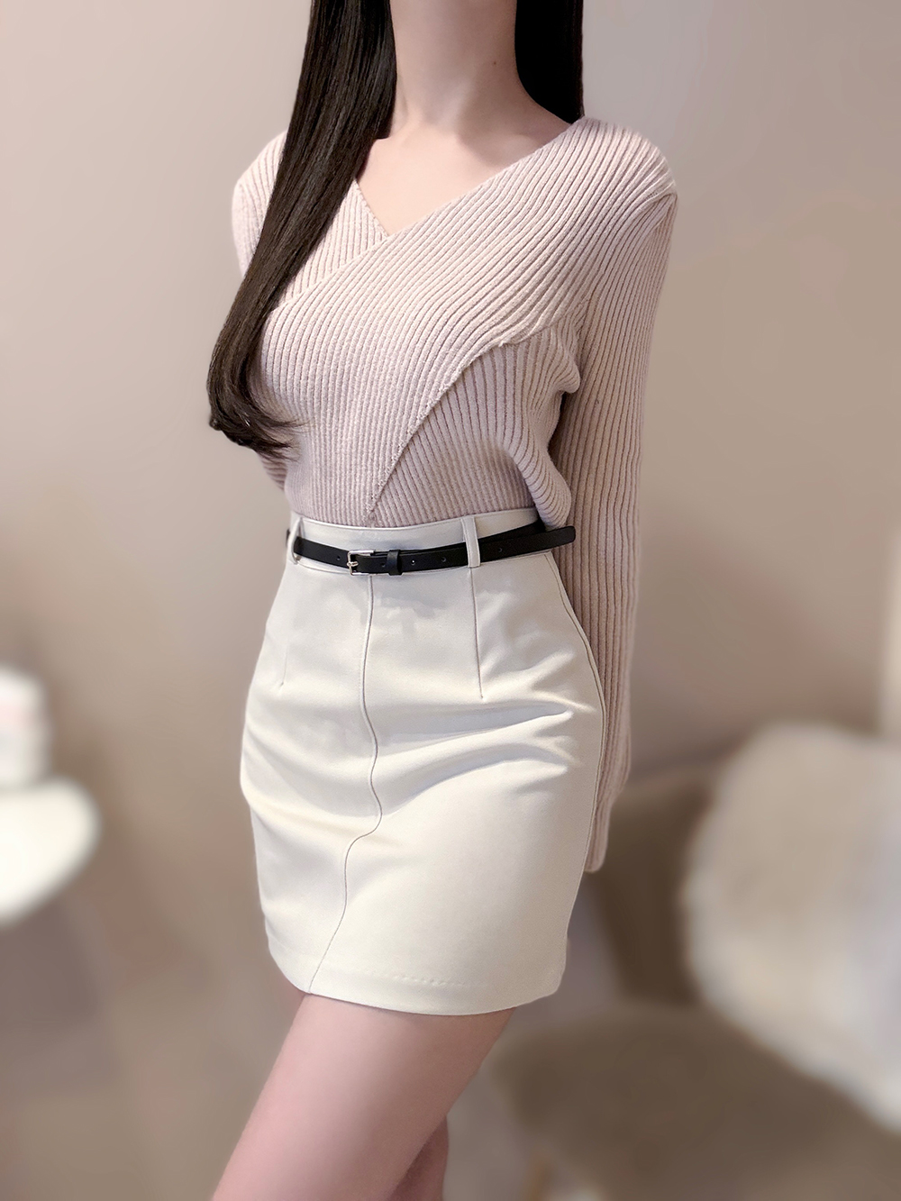ベルト付台形ミニスカート | 詳細画像6