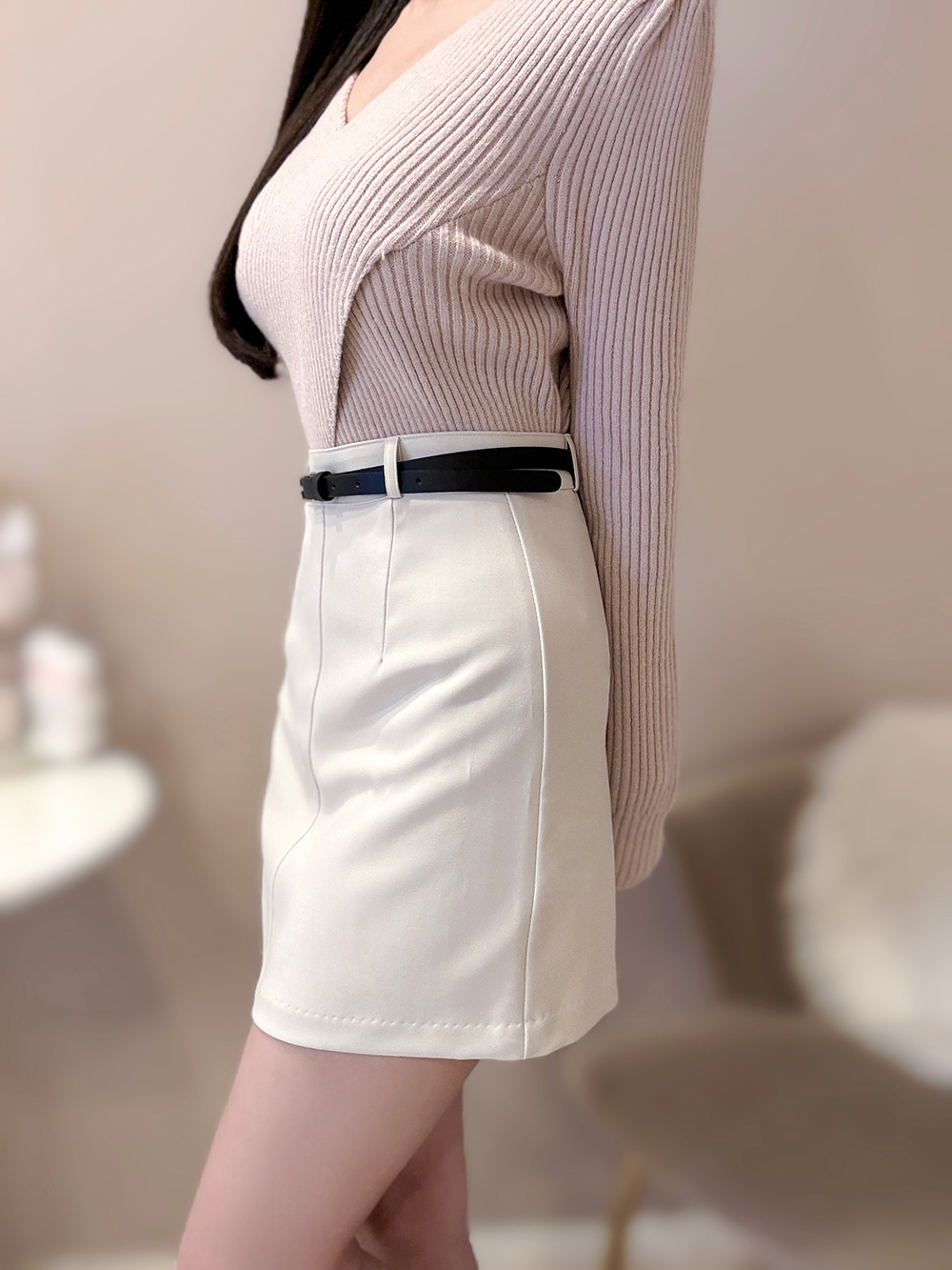 ベルト付台形ミニスカート | 詳細画像10