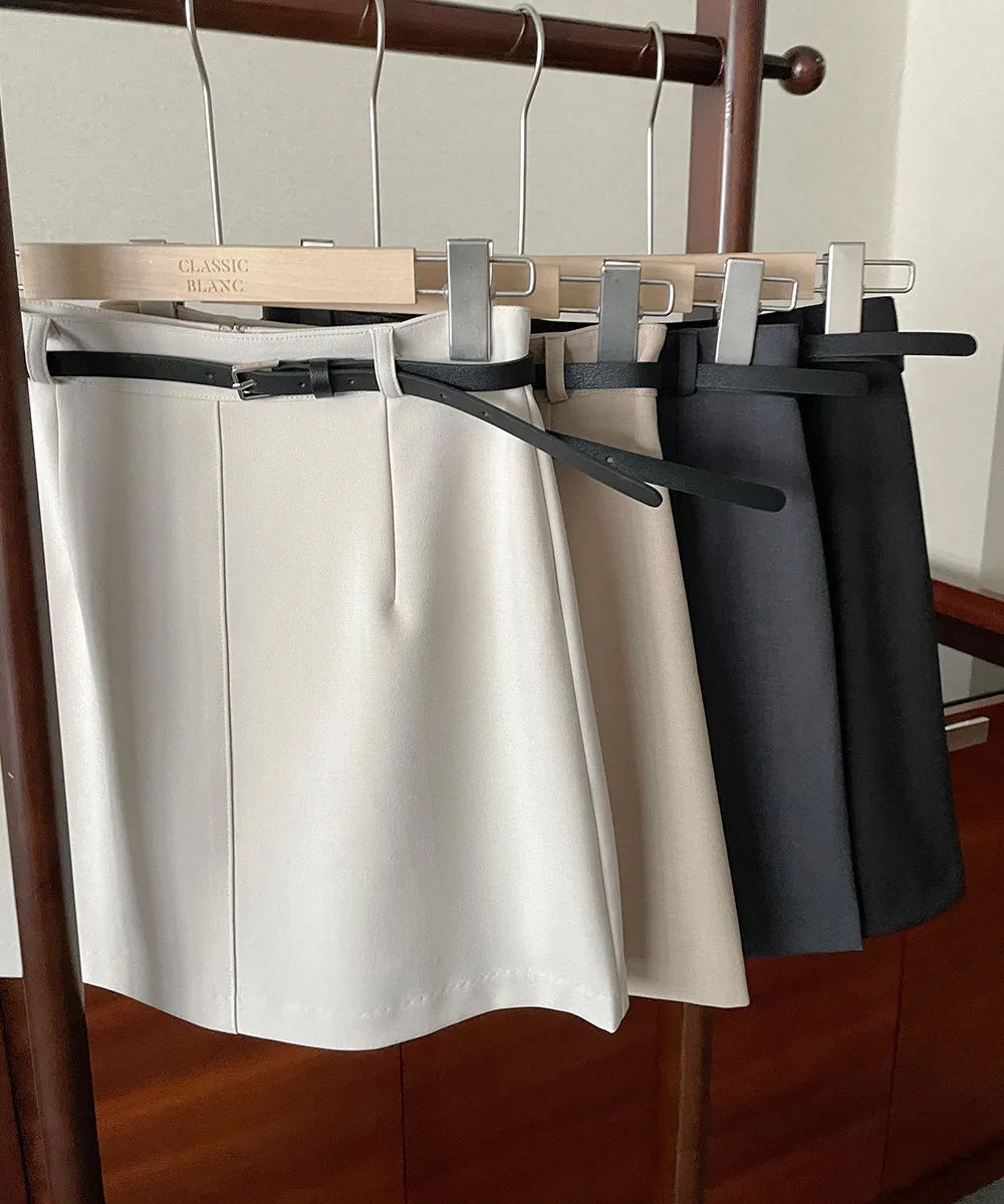 ベルト付台形ミニスカート | 詳細画像12