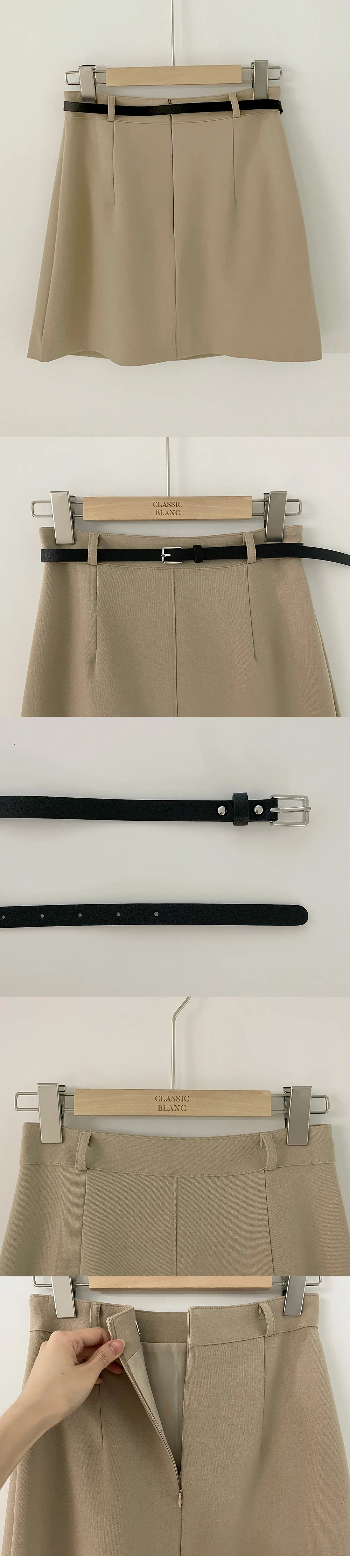 ベルト付台形ミニスカート | 詳細画像14