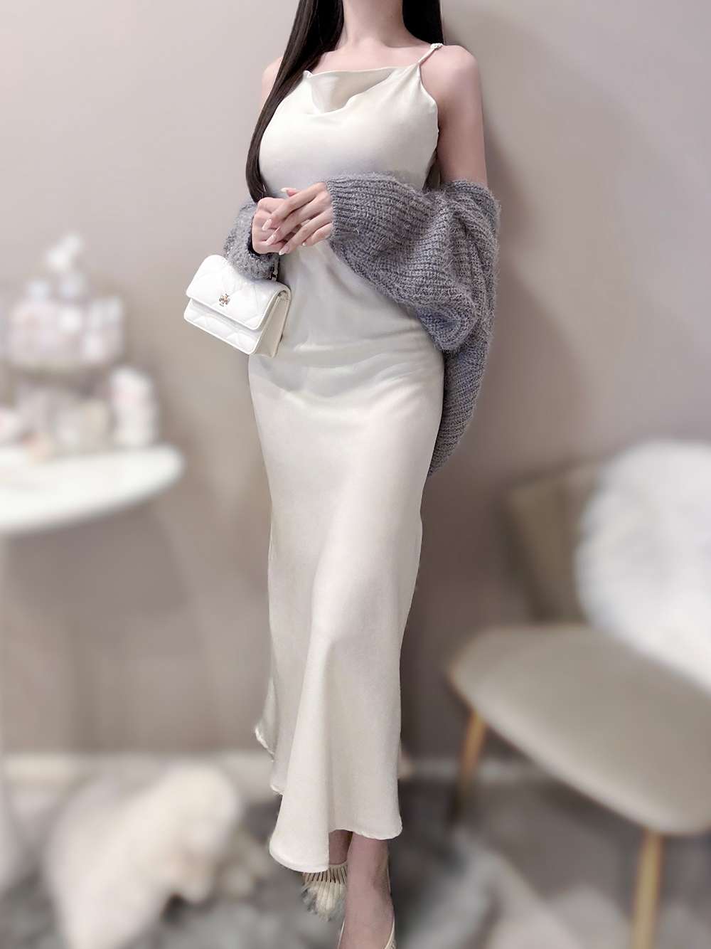 サテンマーメイドキャミワンピース | 詳細画像2