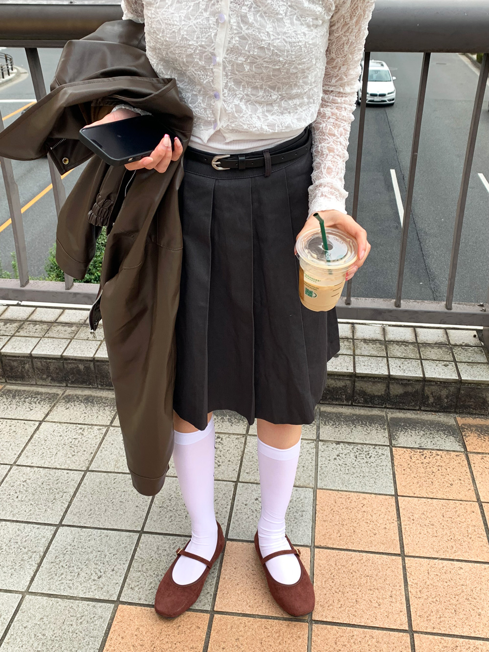 ベルト付ミディプリーツスカート | 詳細画像11