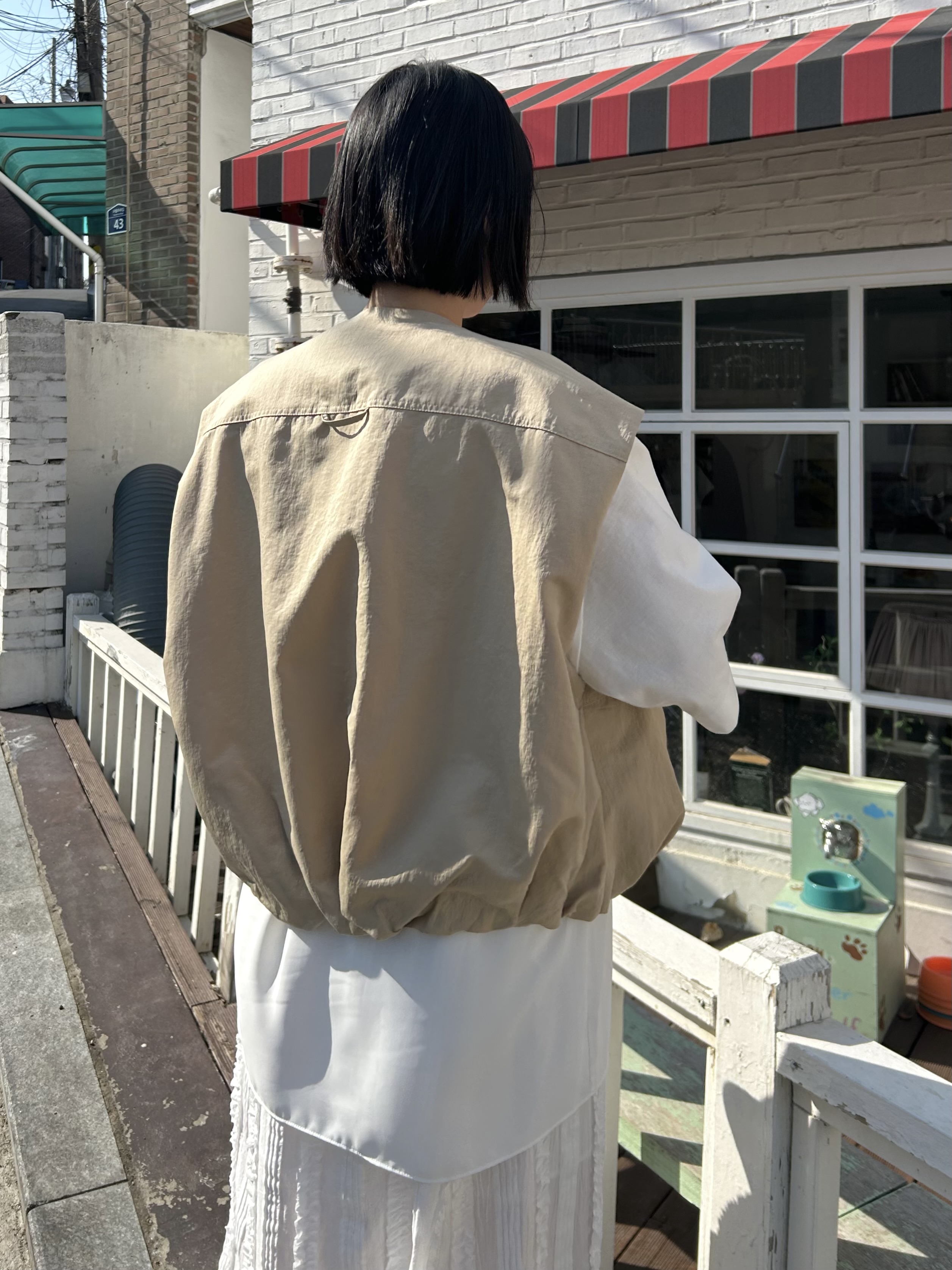 ラウンドネックバルーンジップベスト | 詳細画像16