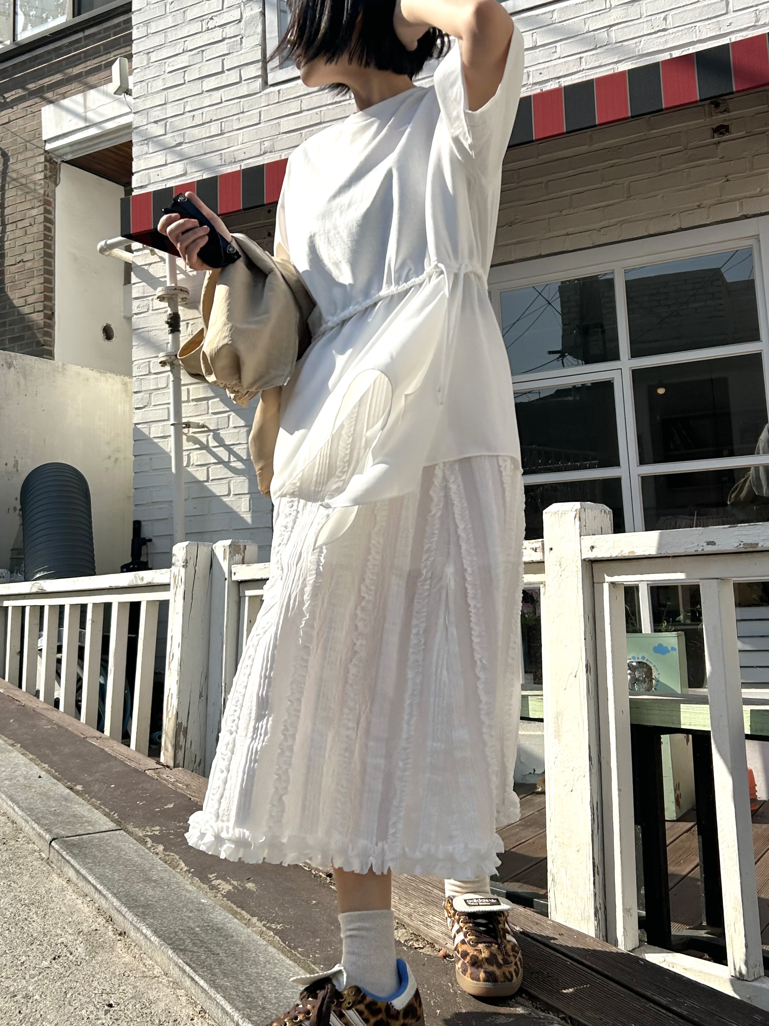 ドロストシフォンヘム半袖Tシャツ | 詳細画像8