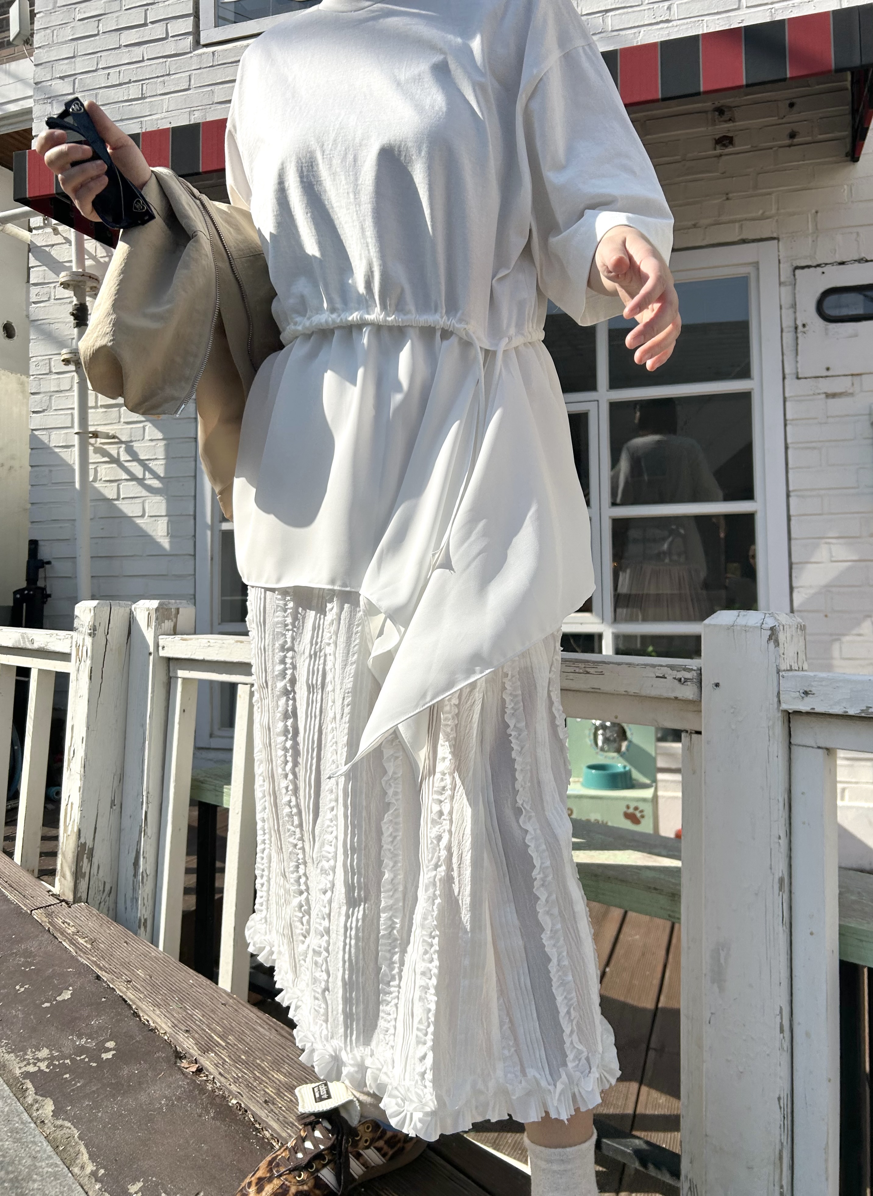 ドロストシフォンヘム半袖Tシャツ | 詳細画像7