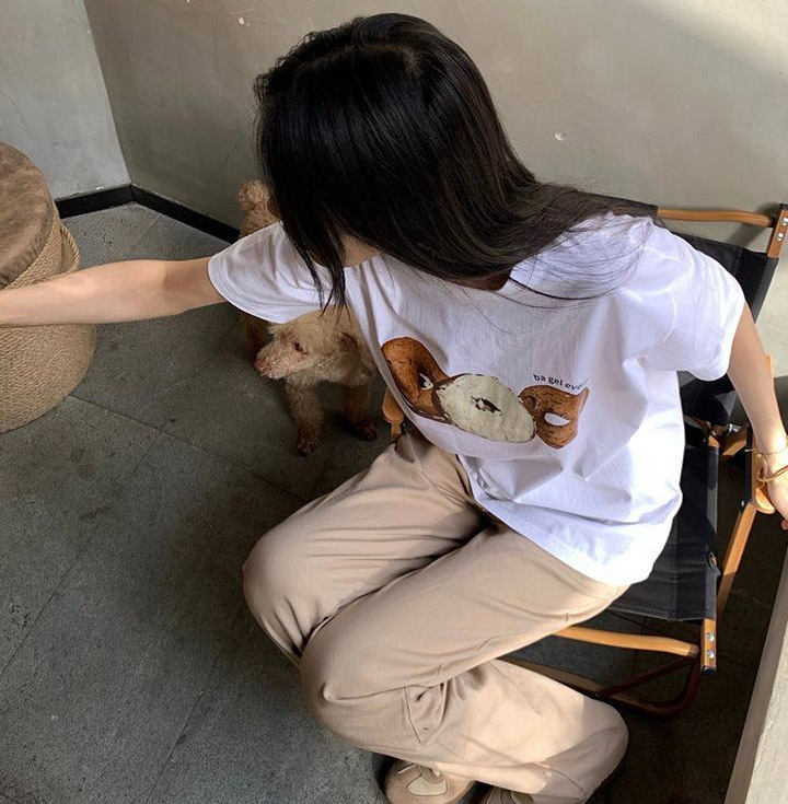 ベーグルプリント半袖Tシャツ | 詳細画像4