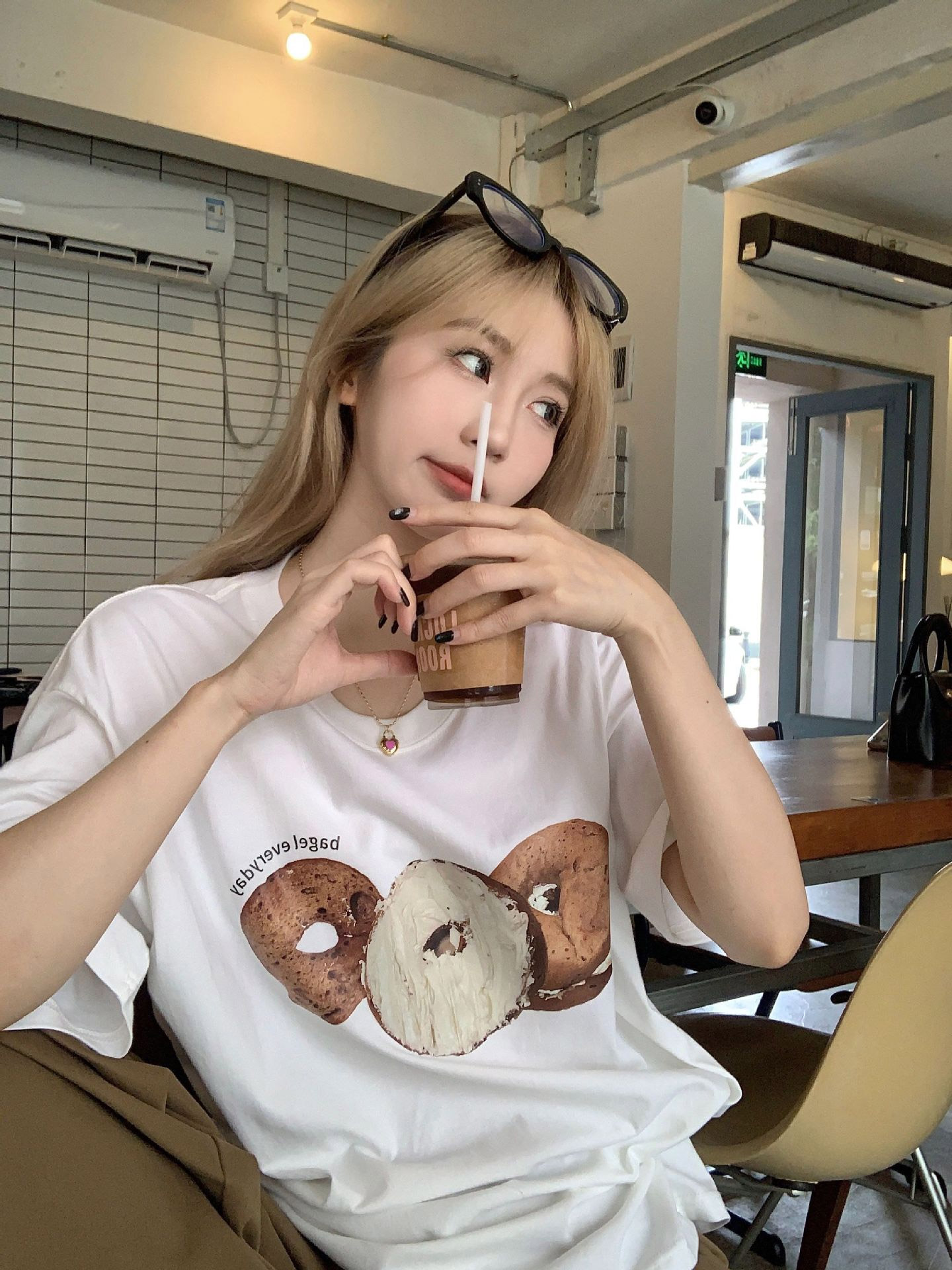 ベーグルプリント半袖Tシャツ | 詳細画像6